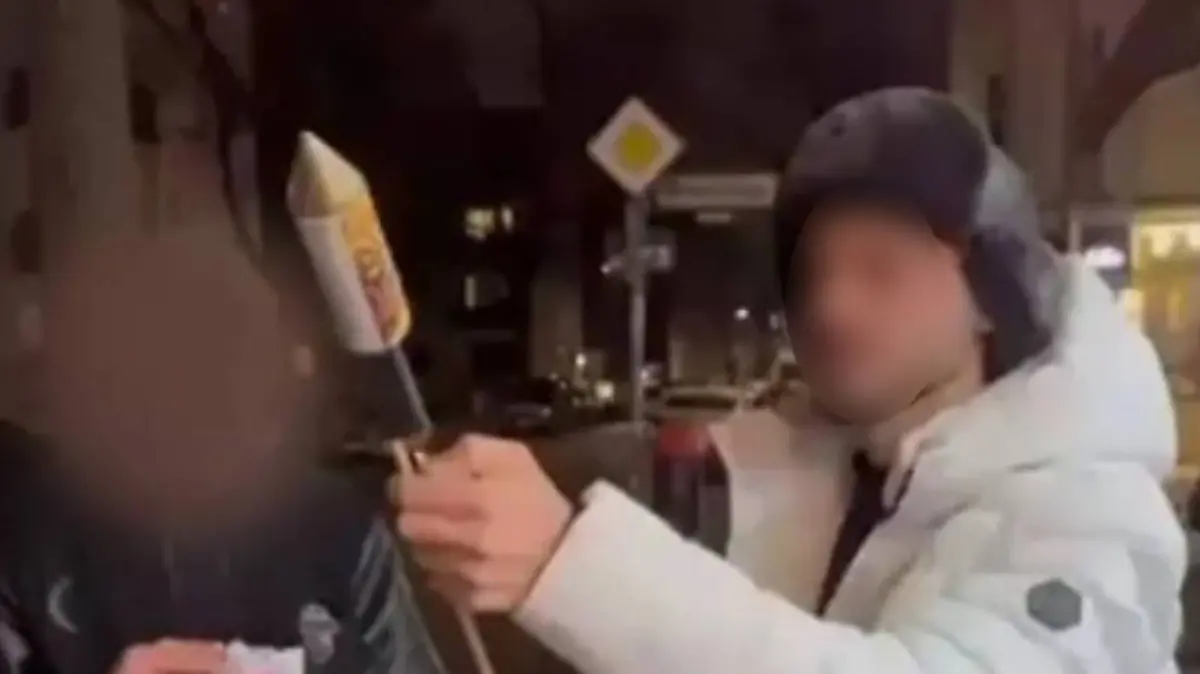 Screenshot aus dem inzwischen gelöschten Video, das der Influencer ins Netz gestellt hatte 
