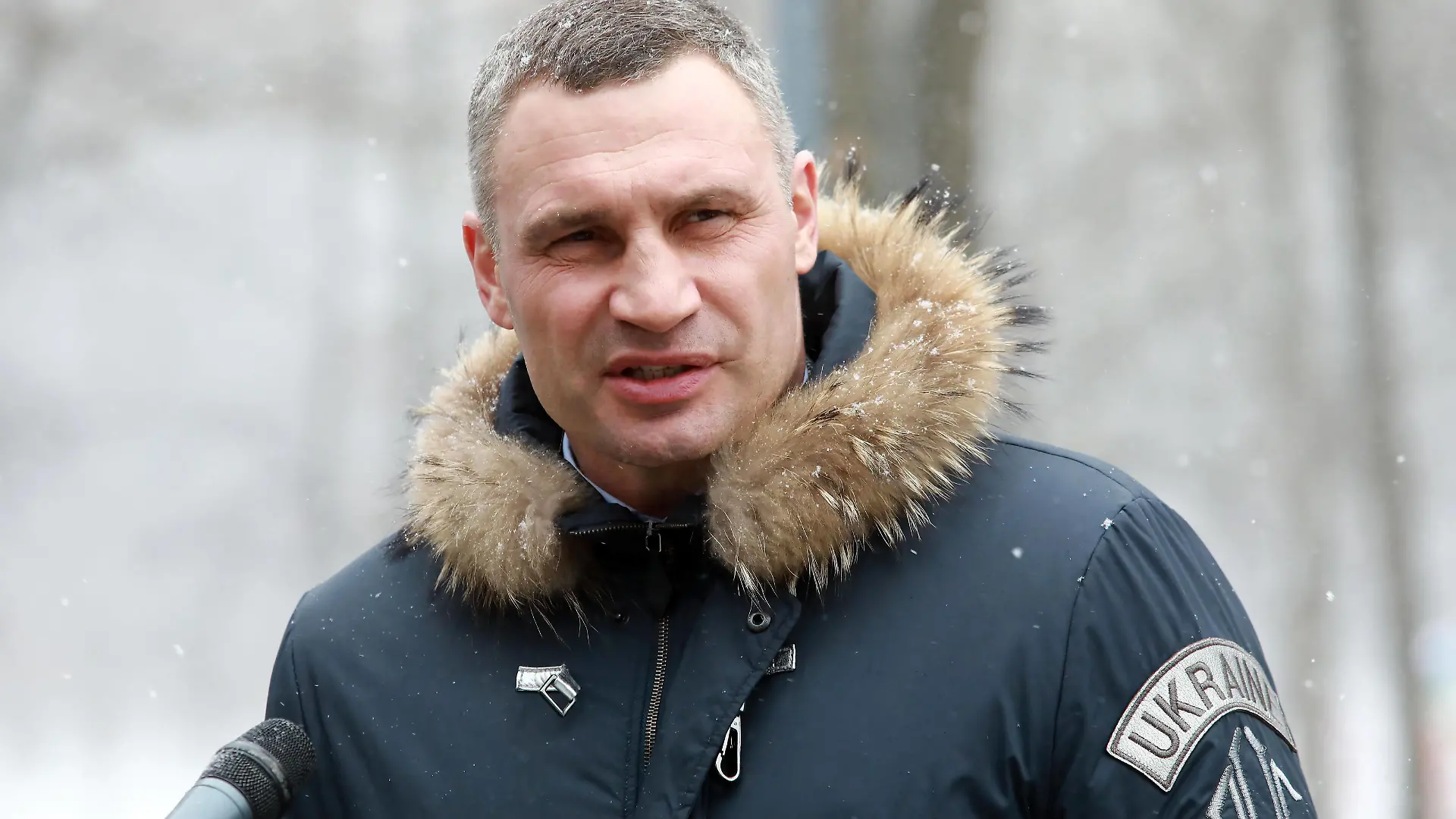 Ukraine, Vitali Klitschko besucht Gedenkstätte für Opfer der Schlammlawine von Kureniwka 1961 KYIV, UKRAINE - MARCH 12, 2021 - Kyiv city head Vitali Klitschko speaks during the ceremony to unveil the Look into the Past installation in the Babyn Yar ravine ahead of the 60th anniversary of the 1961 Kurenivka mudslide on March 13, Kyiv, capital of Ukraine. 60th anniversary of Kurenivka mudslide Copyright: xVolodymyrxTarasovx