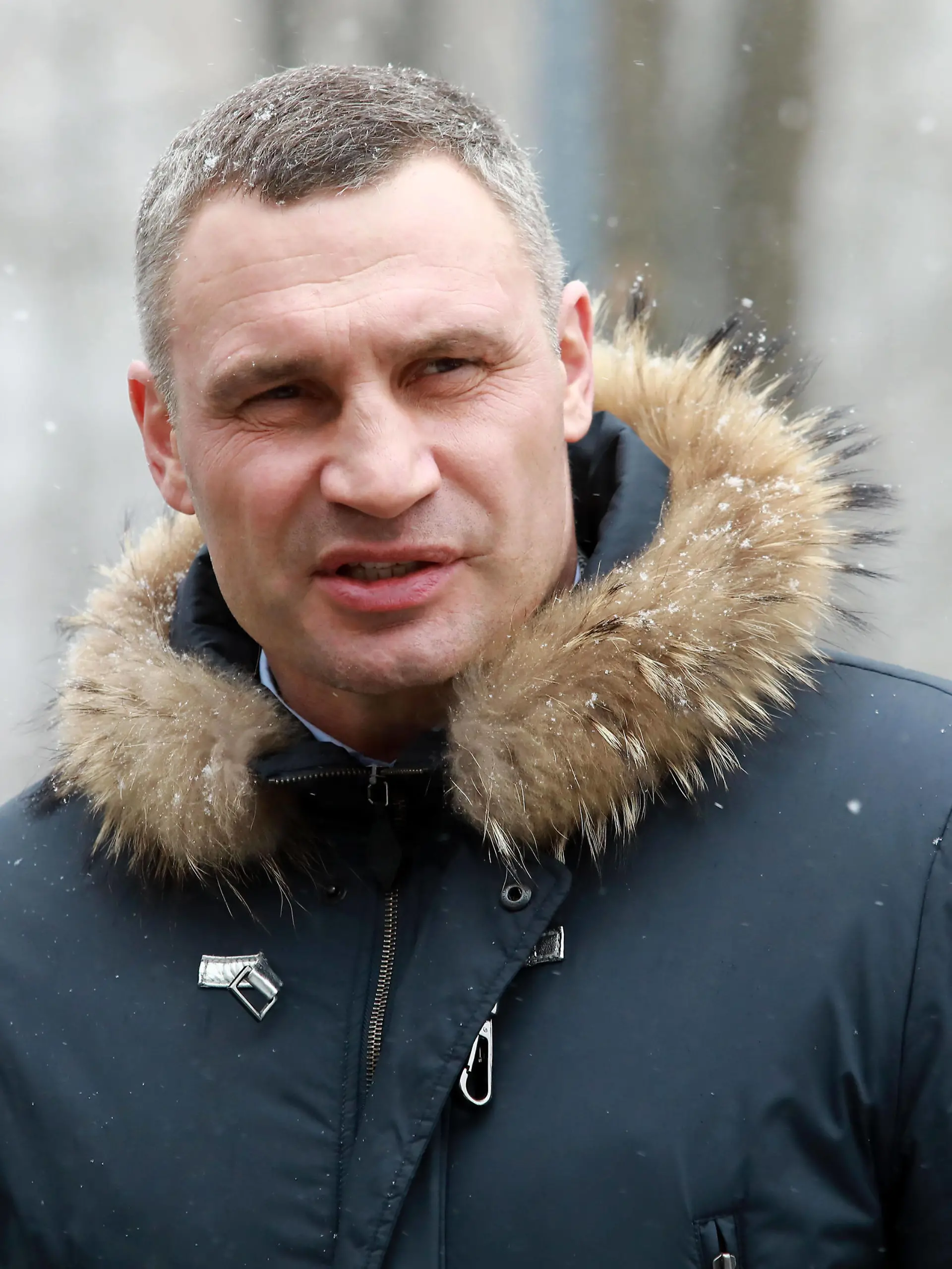  Ukraine, Vitali Klitschko besucht Gedenkstätte für Opfer der Schlammlawine von Kureniwka 1961  KYIV, UKRAINE - MARCH 12, 2021 - Kyiv city head Vitali Klitschko speaks during the ceremony to unveil the Look into the Past installation in the Babyn Yar ravine ahead of the 60th anniversary of the 1961 Kurenivka mudslide on March 13, Kyiv, capital of Ukraine. 60th anniversary of Kurenivka mudslide Copyright: xVolodymyrxTarasovx