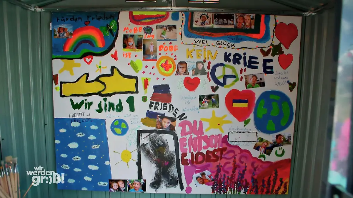 Die Kinder schaffen ein berührendes Kunstwerk Das geheime Haus