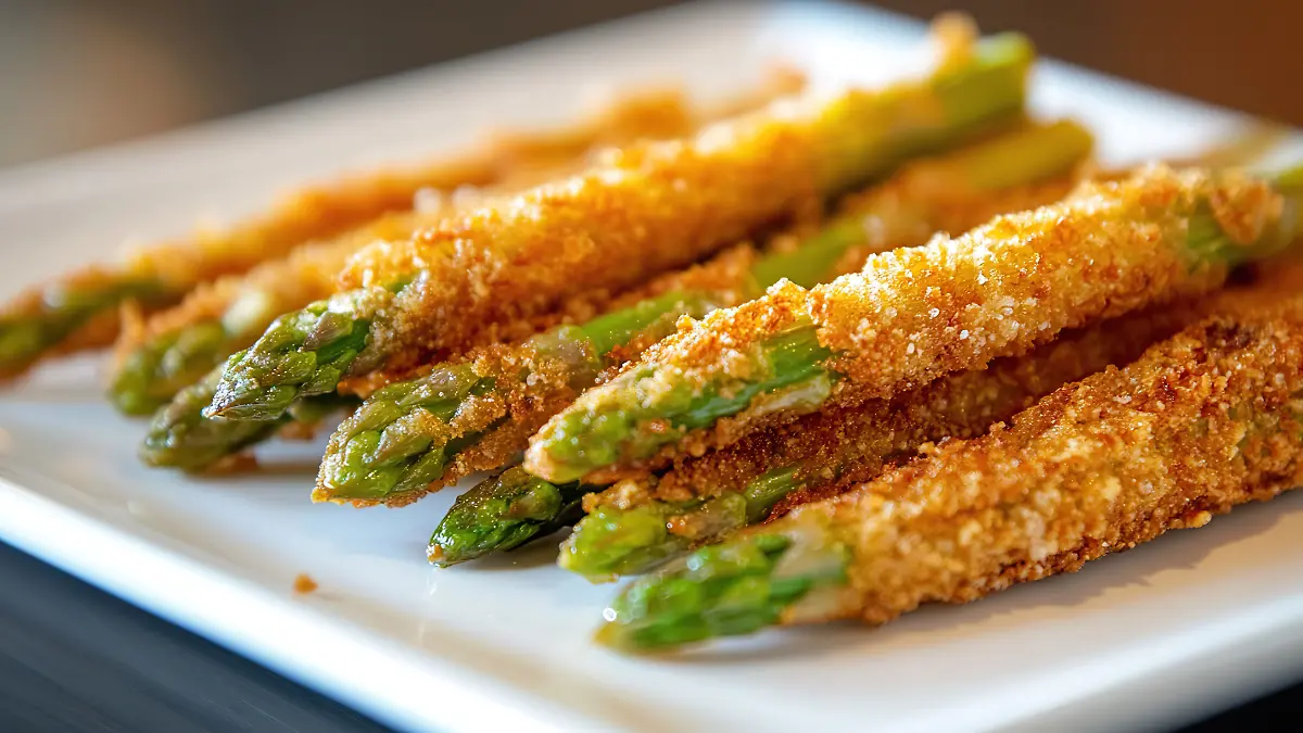 Spargel mit Parmesankruste aus dem Airfryer ist nicht nur lecker, sondern auch schnell zubereitet.