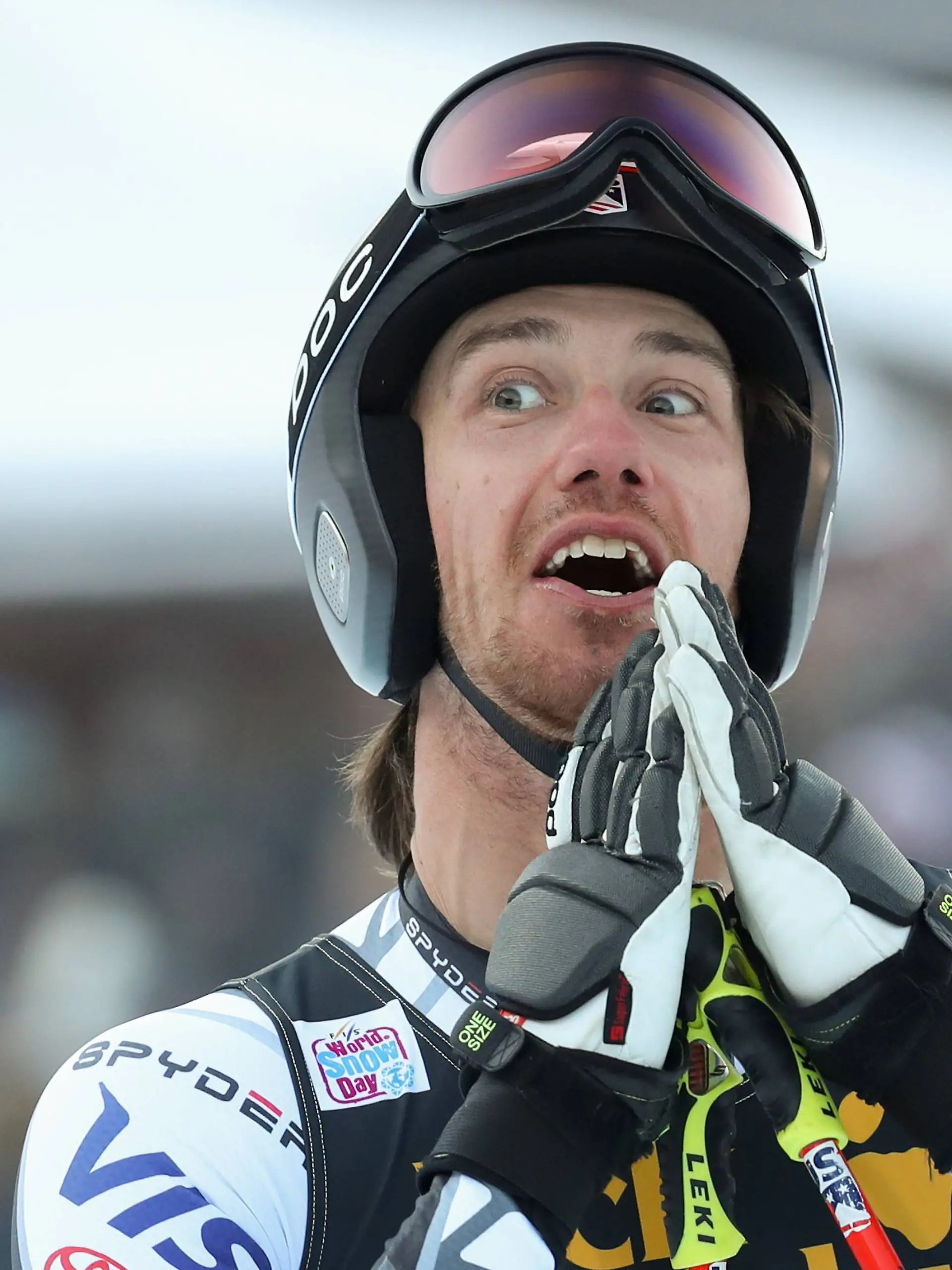 Der US-Skifahrer Bryce Bennett bei Weltcup in Val Gardena. 