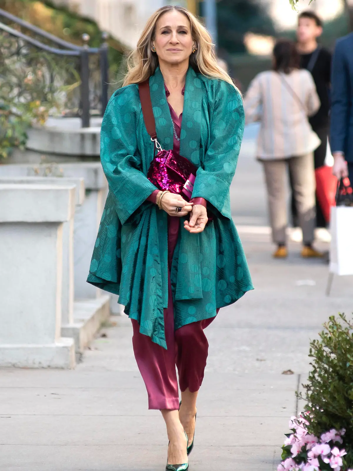 Entertainment Bilder des Tages Sarah Jessica Parker bei den Dreharbeiten zur HBO Max Streaming-Serie And Just Like That.... , der Nachfolgeserie zu Sex and the City in der Upper East Side. New York, 09.01.2023 *** Sarah Jessica Parker filming the HBO Max streaming series And Just Like That , the follow-up series to Sex and the City in Upper East Side New York, 09 01 2023. Foto:xM.xCranex/xFuturexImage