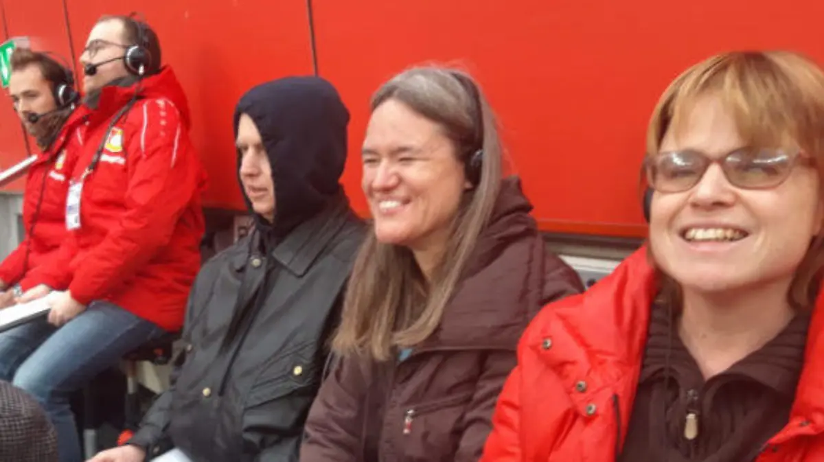 Regina Hillmann im Stadion