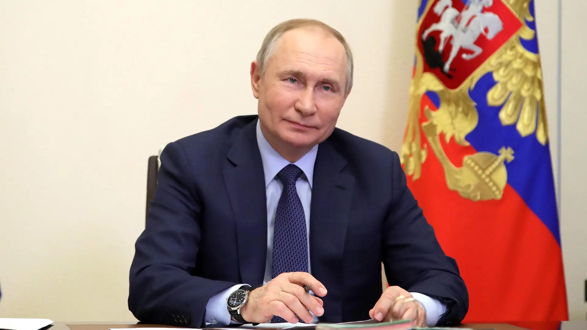 News Bilder des Tages Russia Putin 8149715 25.03.2022 Russian President Vladimir Putin meets with young award-winning culture professionals via teleconference call at the Kremlin in Moscow, Russia. Mikhail Klimentyev / Sputnik Moscow Russia PUBLICATIONxINxGERxSUIxAUTxONLY Copyright: xMikhailxKlimentyevx