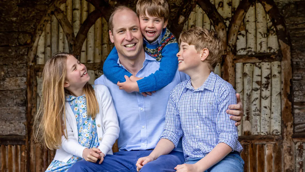Undated handout photo issued by Kensington Palace taken on the Windsor Estate, Britain, earlier this year of the Prince of Wales (centre) with his children Princess Charlotte, Prince Louis and Prince George (right) obtained by Reuters on June 17, 2023. Millie Pilkington/Kensington Palace/Handout via REUTERS THIS IMAGE HAS BEEN SUPPLIED BY A THIRD PARTY. MANDATORY CREDIT. NO RESALES. NO ARCHIVES. COPYRIGHT IN THE PHOTOGRAPH IS VESTED IN THE PRINCE AND PRINCESS OF WALES. THE PHOTOGRAPH SHALL NOT BE USED AFTER 31ST DECEMBER 2023, WITHOUT PRIOR PERMISSION FROM KENSINGTON PALACE.  NOTE TO EDITORS: THIS HANDOUT PHOTO MAY ONLY BE USED FOR EDITORIAL REPORTING PURPOSES FOR THE CONTEMPORANEOUS ILLUSTRATION OF EVENTS, THINGS OR THE PEOPLE IN THE IMAGE OR FACTS MENTIONED IN THE CAPTION. REUSE OF THE PICTURE MAY REQUIRE FURTHER PERMISSION FROM THE COPYRIGHT HOLDER.