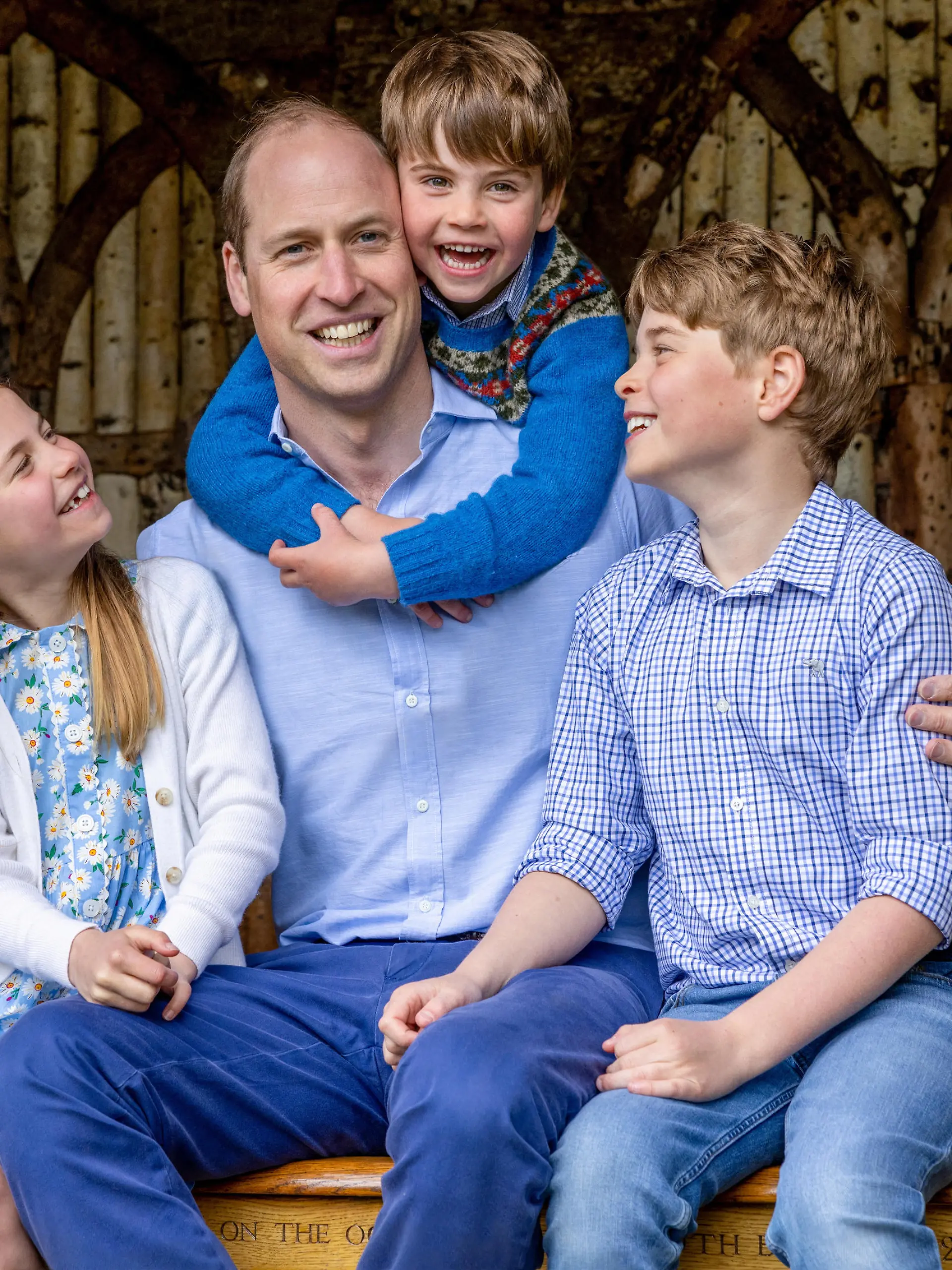 Undated handout photo issued by Kensington Palace taken on the Windsor Estate, Britain, earlier this year of the Prince of Wales (centre) with his children Princess Charlotte, Prince Louis and Prince George (right) obtained by Reuters on June 17, 2023. Millie Pilkington/Kensington Palace/Handout via REUTERS THIS IMAGE HAS BEEN SUPPLIED BY A THIRD PARTY. MANDATORY CREDIT. NO RESALES. NO ARCHIVES. COPYRIGHT IN THE PHOTOGRAPH IS VESTED IN THE PRINCE AND PRINCESS OF WALES. THE PHOTOGRAPH SHALL NOT BE USED AFTER 31ST DECEMBER 2023, WITHOUT PRIOR PERMISSION FROM KENSINGTON PALACE.  NOTE TO EDITORS: THIS HANDOUT PHOTO MAY ONLY BE USED FOR EDITORIAL REPORTING PURPOSES FOR THE CONTEMPORANEOUS ILLUSTRATION OF EVENTS, THINGS OR THE PEOPLE IN THE IMAGE OR FACTS MENTIONED IN THE CAPTION. REUSE OF THE PICTURE MAY REQUIRE FURTHER PERMISSION FROM THE COPYRIGHT HOLDER.