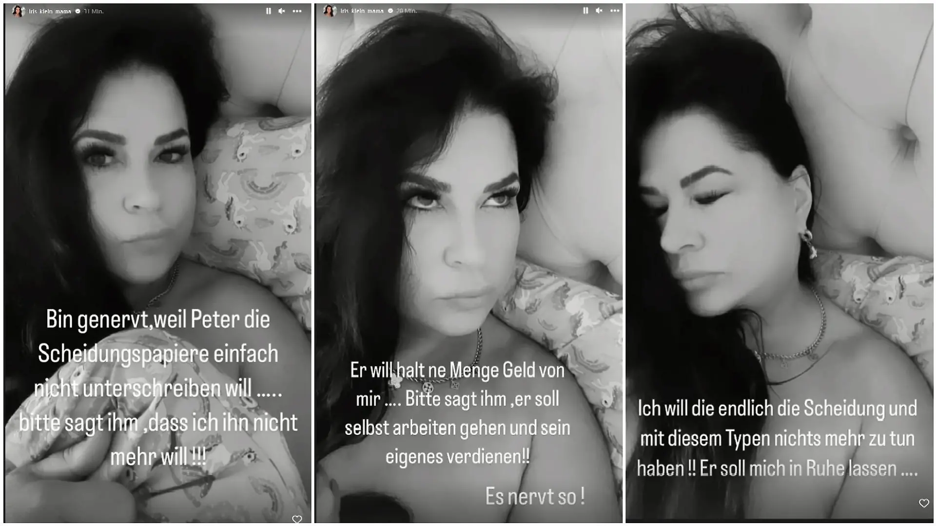 Iris Klein schießt in ihrer Instagram-Story erneut gegen Ex-Mann Peter.