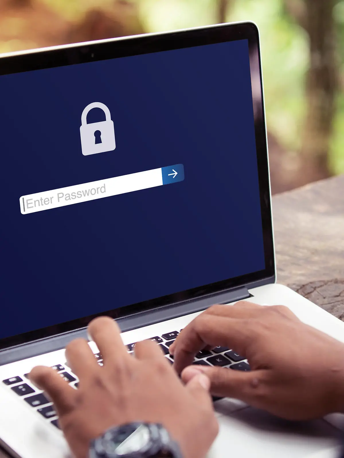 Password protected to login on the computer screen, Privacy Security Protection