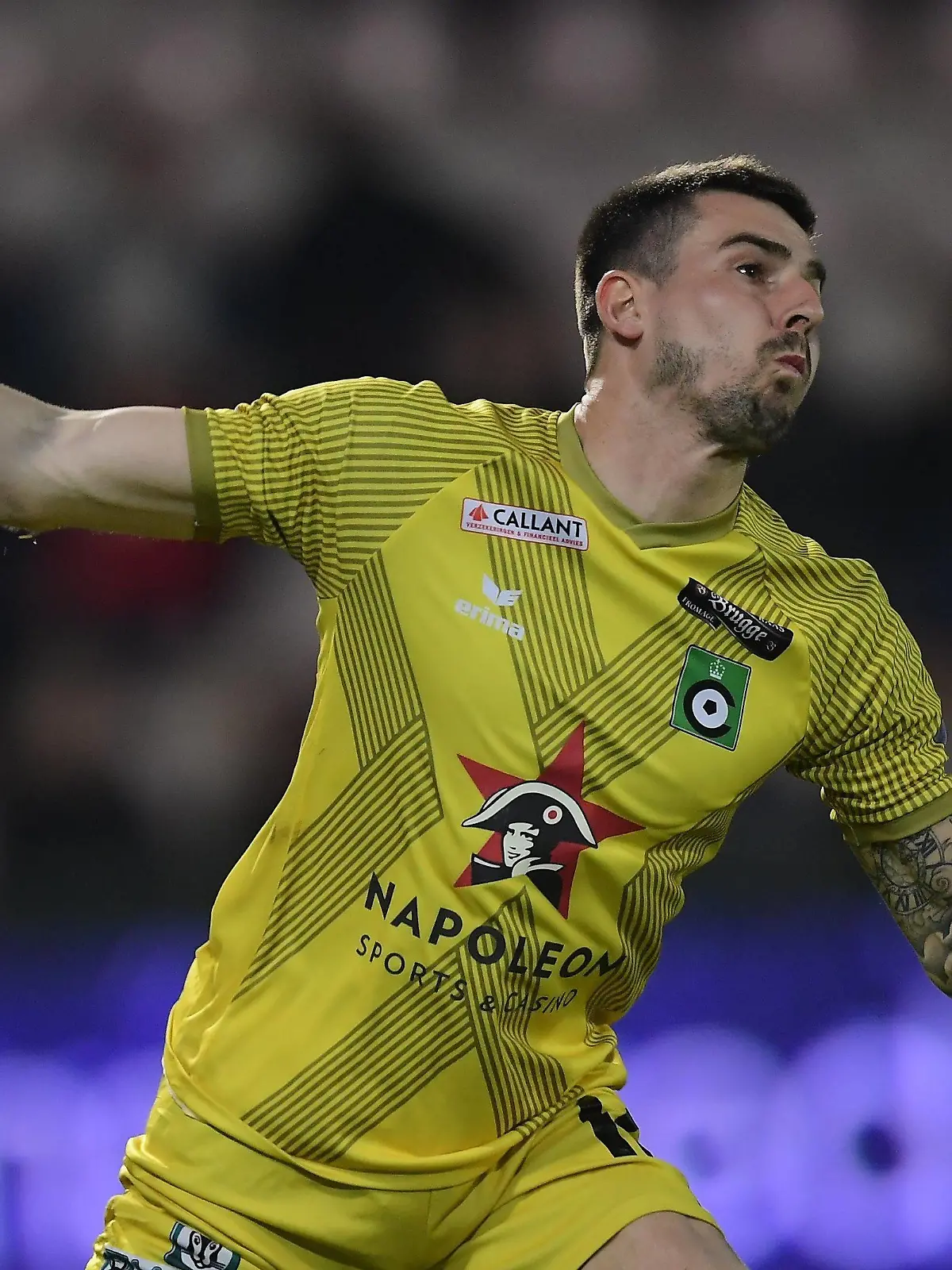 KORTRIJK, BELGIUM - MAY 17 : Miguel Van Damme goalkeeper of Cercle Brugge in action during the Jupiler Pro League play off 2B match between KV Kortrijk and Cercle Brugge at the Guldensporen stadium on May 17, 2019 in Kortrijk, Belgium , 17/05/2019 FOOTBALL : KV Courtrai Vs Cercle Bruges - Play Off - Jupiler Pro League - 17/05/2019 PhotoNews/Panoramic PUBLICATIONxINxGERxSUIxAUTxHUNxONLY  
