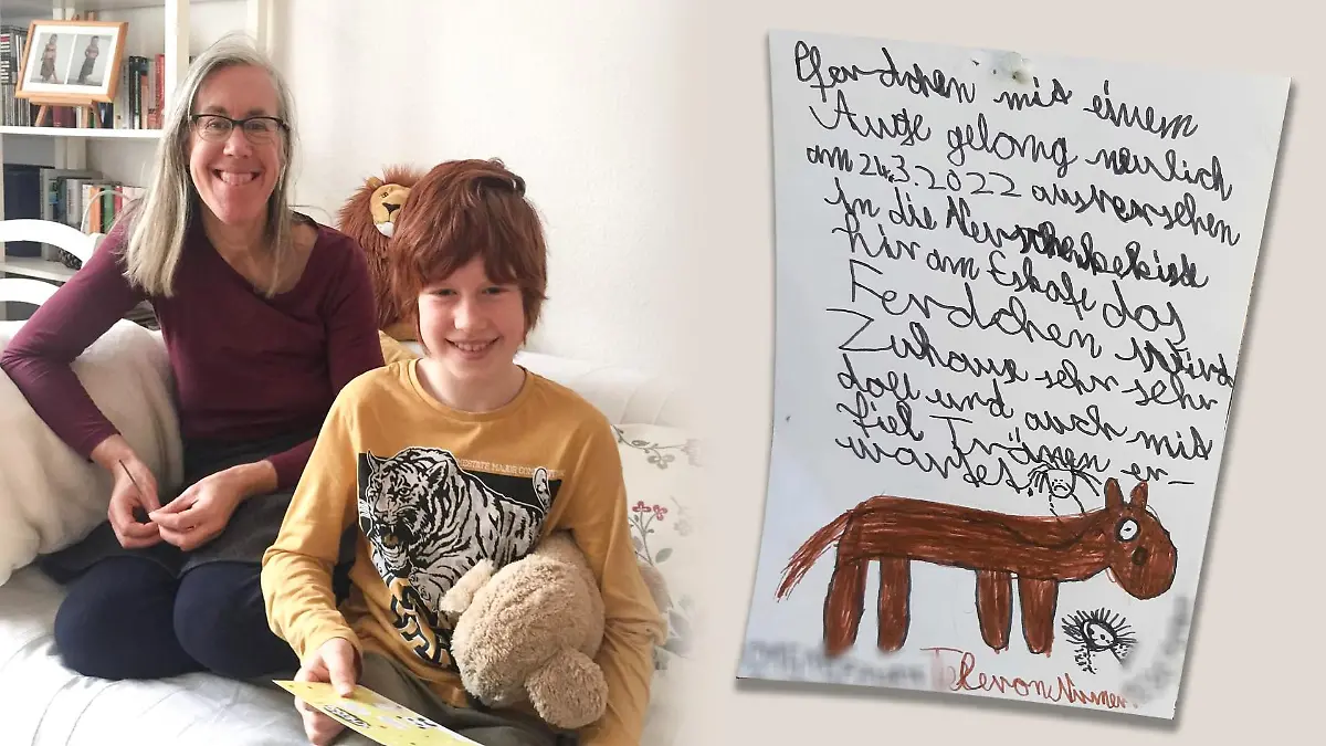 Jonas (10) und seine Mutter Ines G. suchen gemeinsam nach "Pferdchen"