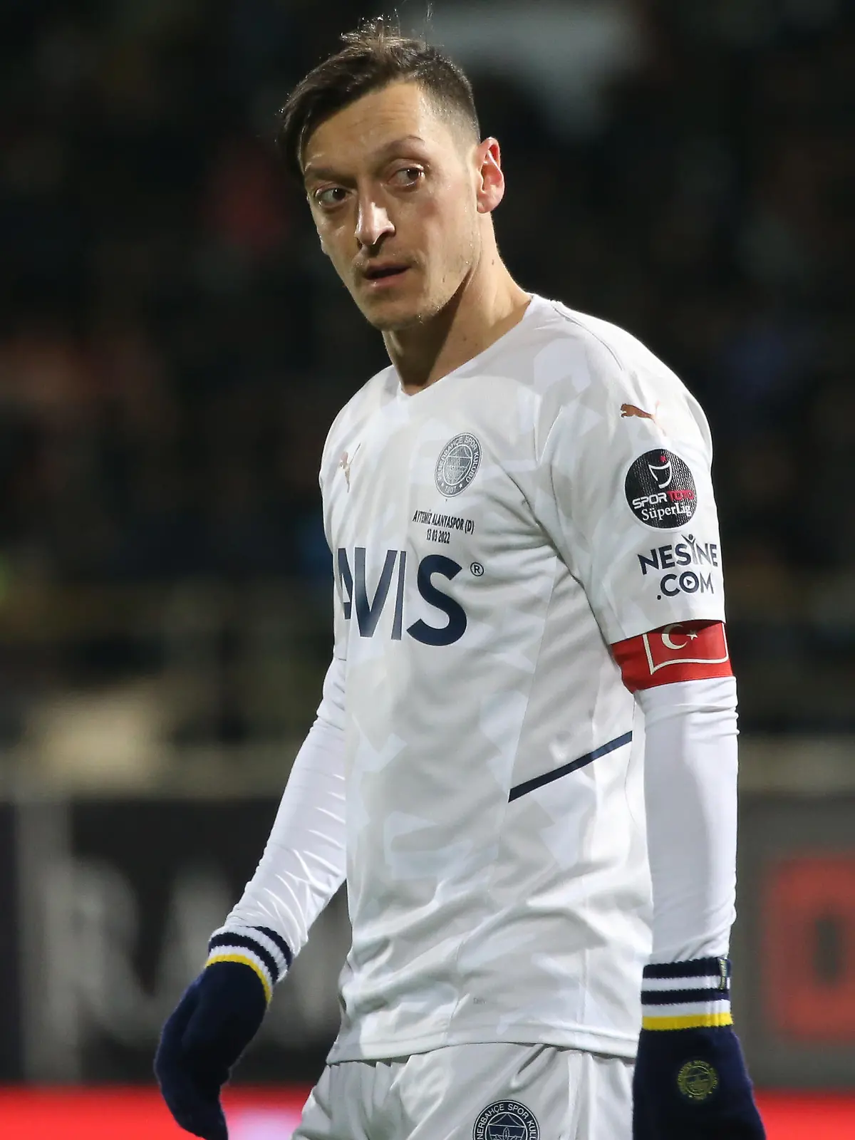ANTALYA, TURKIYE - MARCH 13: Mesut Ozil of Fenerbahce is seen during Turkish Super Lig soccer match between Aytemiz Alanyaspor and Fenerbahce at Bahcesehir Schools Stadium in Antalya, Turkiye on March 13, 2022. Orhan Cicek / Anadolu Agency
