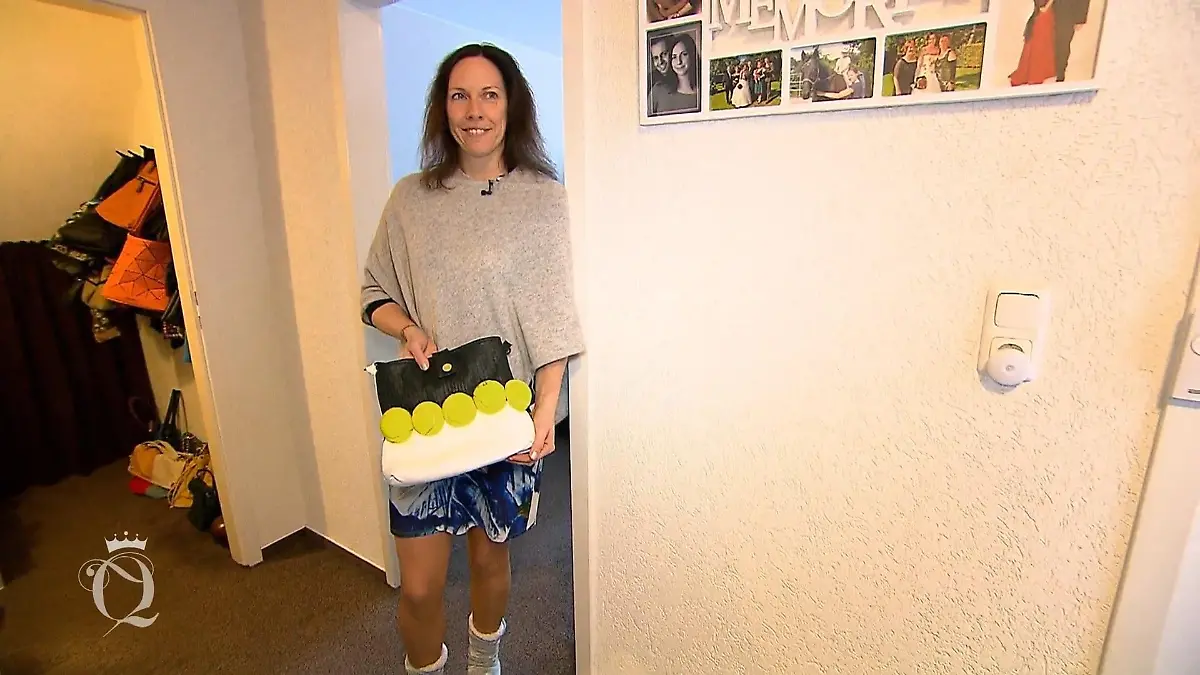 Kim stellt sich der Herausforderung Handtaschen-Fan