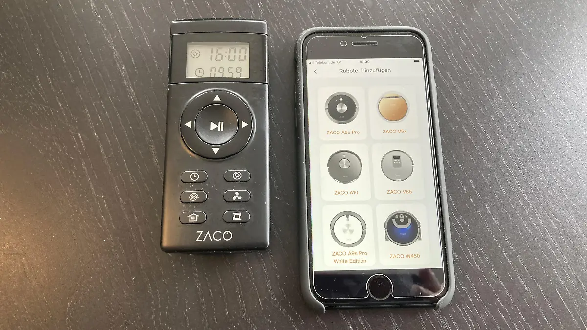 Fernbedienung versus App fürs Mobiltelefon: Der Zaco V5x hat beides