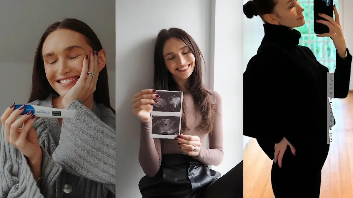 Anna Wilken präsentiert ihren Babybauch Baby An Bord