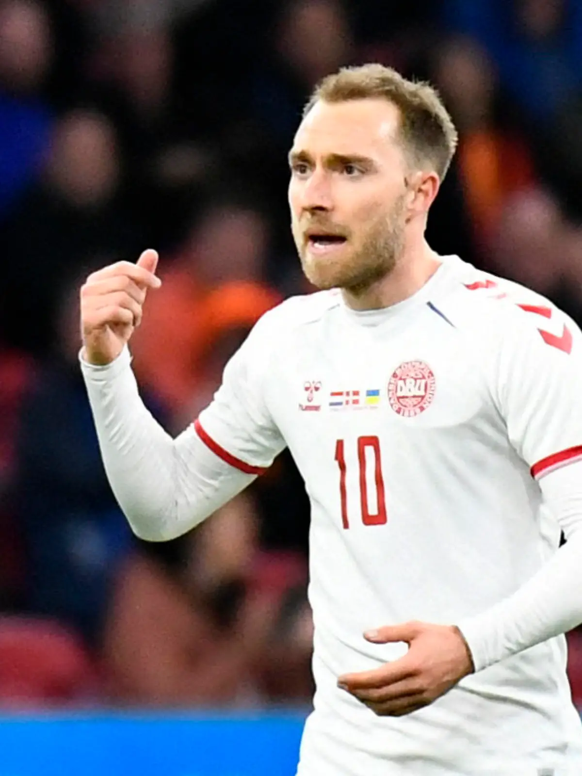 Soccer Football - International Friendly - Netherlands v Denmark - Johan Cruijff ArenA, Amsterdam, Netherlands - March 26, 2022 Denmark's Christian Eriksen comes in as a substitute after his incident at the Euro 2020 REUTERS/Piroschka Van De Wouw