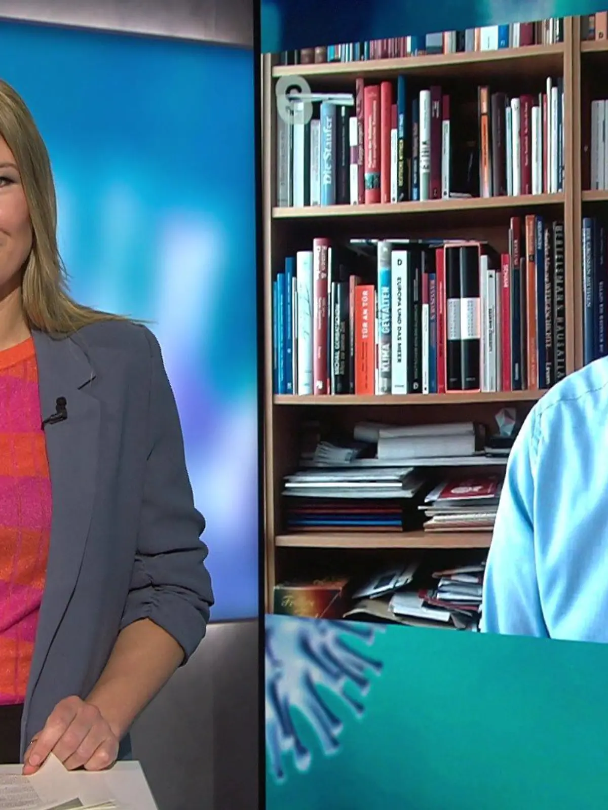 Vivian Bahlmann spricht mit Prof. Timo Ulrichs
