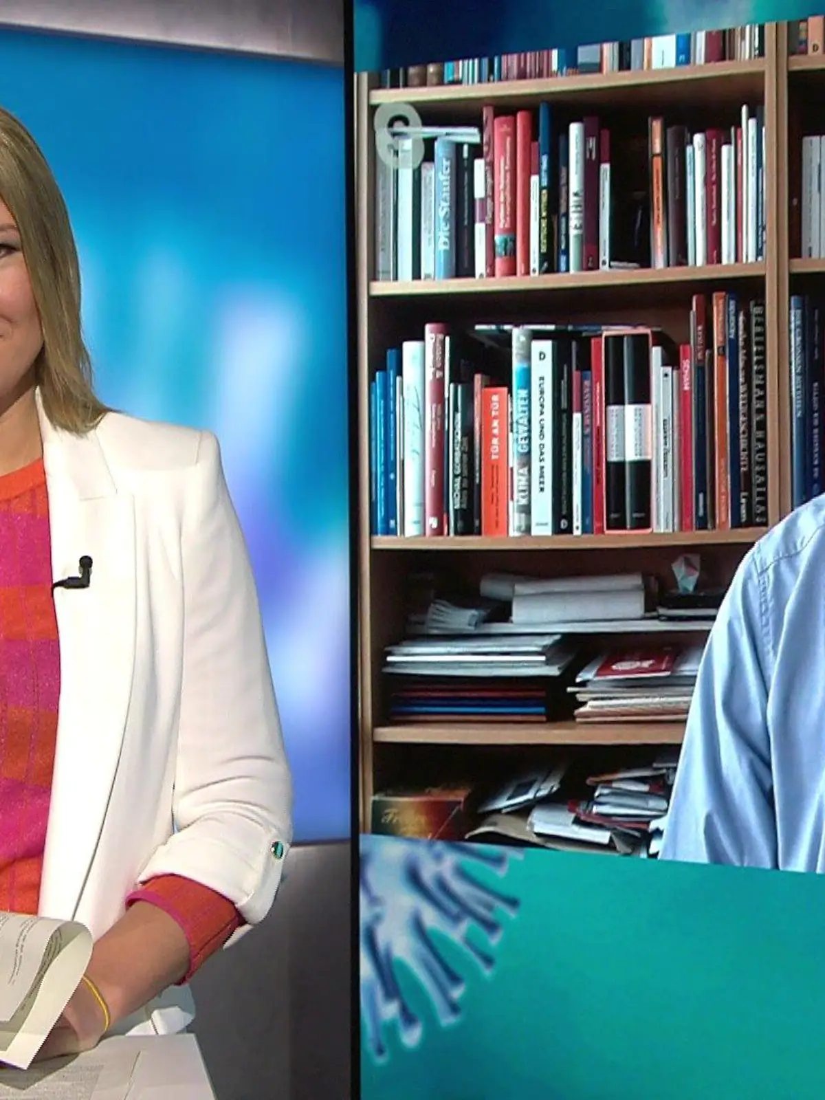 Vivian Bahlmann spricht mit Prof. Timo Ulrichs