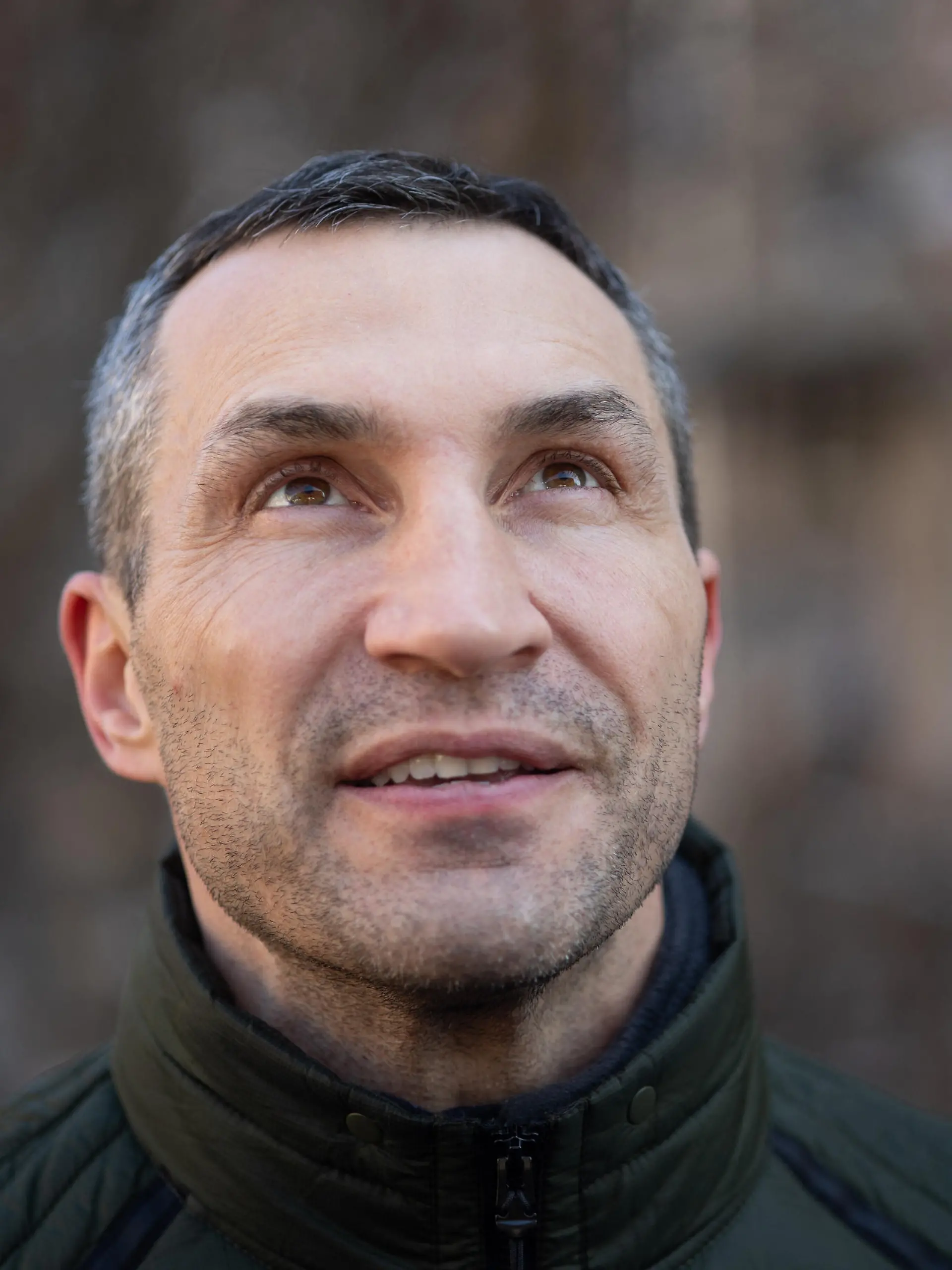 Twin Brother of the Mayor of Kiev and former Boxer Wladimir Klitschko speaks to the press near destroyed apartment in a residential area after shelling in Kyiv on March 18, 2022, as Russian troops try to encircle the Ukrainian capital as part of their slow-moving offensive. Authorities in Kyiv said one person was killed early today when a downed Russian rocket struck a residential building in the capital northern suburbs in the Podolsk district. They said a school and playground were also hit. Photo by Raphael Lafargue/ABACAPRESS.COM