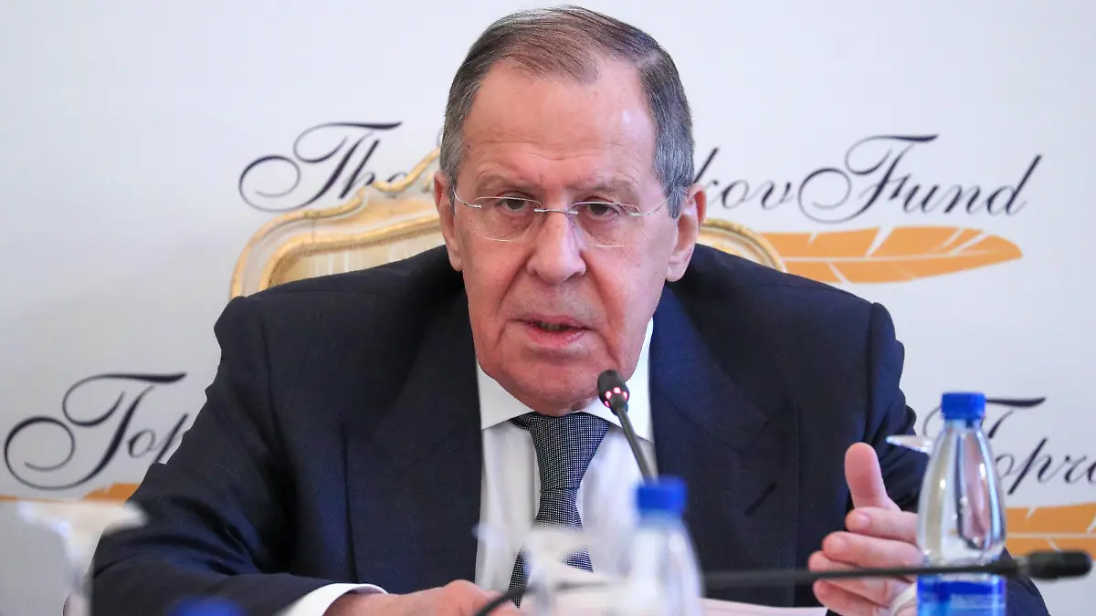  MOSCOW, RUSSIA - MARCH 25, 2022: Chairman of the fund s Board of Trustees, Russia s Minister of Foreign Affairs Sergei Lavrov speaks at a meeting of the Board of Trustees of Alexander Gorchakov Public Diplomacy Fund at the Reception House of the Russian Ministry of Foreign Affairs. Russian Ministry of Foreign Affaris/TASS PUBLICATIONxINxGERxAUTxONLY TS129659