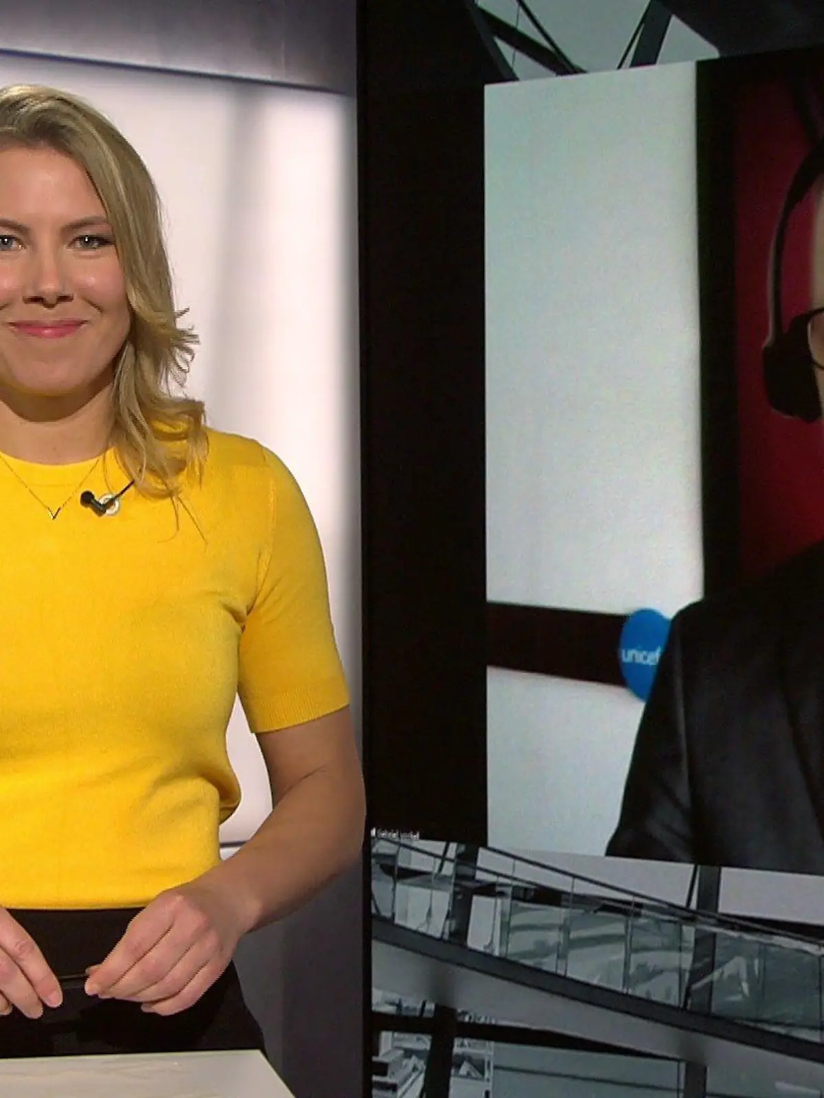 Vivian Bahlmann spricht mit Gabriel Vockel