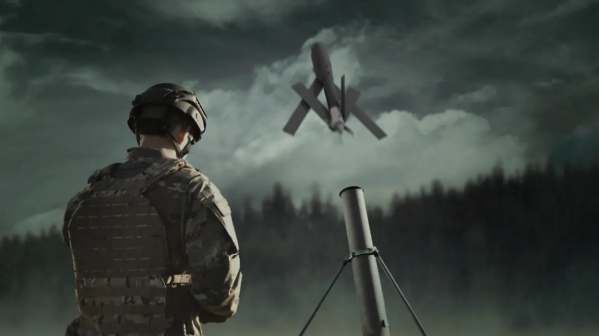 Undated handout image of a Switchblade drone. The United States is reportedly sending "kamikaze" drones to Ukraine, as part of a new $ 800 billion (? 722 billion) weapons package to help the country fight off Russia?s invasion. The package will include 100 "tactical" unmanned drones, which US officials speaking on condition of anonymity say are Switchblades - small ?suicide? drones that explode on impact. The Switchblade is basically a single-use drone that?s small enough to fit in a backpack, cruises at around 100 km/h and carries cameras, guidance systems and explosives to dive-bomb into its target. Unlike most weapons, the Switchblade can also disengage or abort a mission at any time, and then recommit to another target depending on what the operator commands. This aims to ensure that strikes are precise and can be called off at the very last minute if they endanger civilians or properties nearby. Photo courtesy of AeroVironment, Inc via ABACAPRESS/ddp images