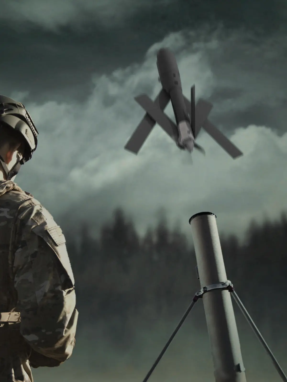Undated handout image of a Switchblade drone. The United States is reportedly sending "kamikaze" drones to Ukraine, as part of a new $ 800 billion (? 722 billion) weapons package to help the country fight off Russia?s invasion. The package will include 100 "tactical" unmanned drones, which US officials speaking on condition of anonymity say are Switchblades - small ?suicide? drones that explode on impact. The Switchblade is basically a single-use drone that?s small enough to fit in a backpack, cruises at around 100 km/h and carries cameras, guidance systems and explosives to dive-bomb into its target. Unlike most weapons, the Switchblade can also disengage or abort a mission at any time, and then recommit to another target depending on what the operator commands. This aims to ensure that strikes are precise and can be called off at the very last minute if they endanger civilians or properties nearby. Photo courtesy of AeroVironment, Inc via ABACAPRESS/ddp images