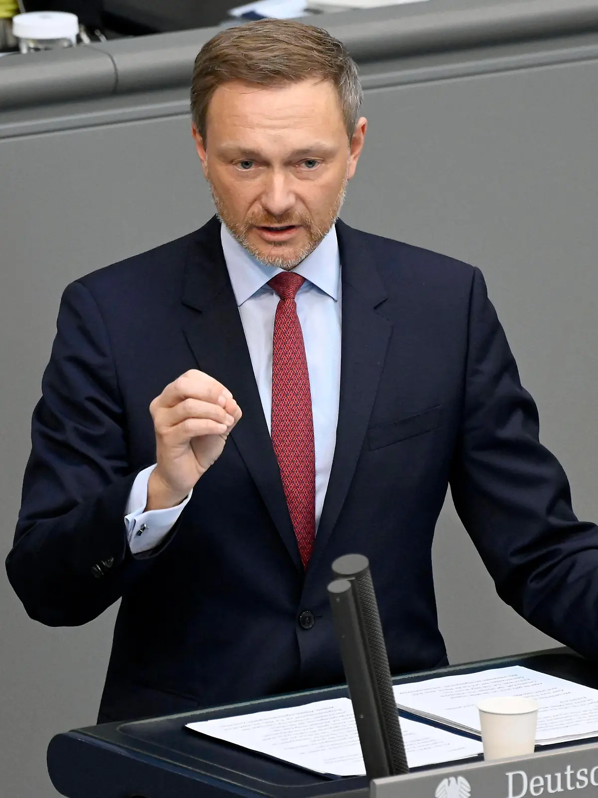  Christian Lindner in der 23. Sitzung des Deutschen Bundestages im Reichstagsgebäude. Berlin, 22.03.2022 *** Christian Lindner in the 23 session of the German Bundestag in the Reichstag building Berlin, 22 03 2022. Foto:xF.xKernx/xFuturexImage