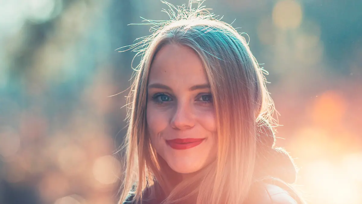 Young woman resting in the forest.
