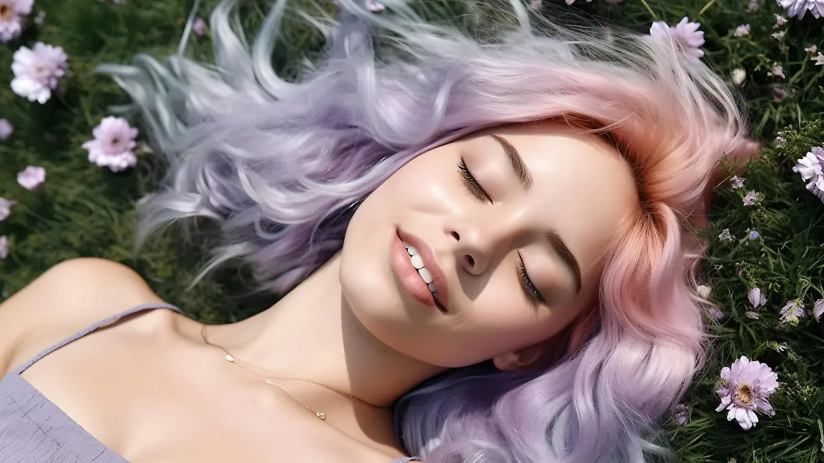 Woman with purple hair, generative ai Odesa, Odessa Oblast, Ukraine R_ALYE230516-1190543-01 ,property released