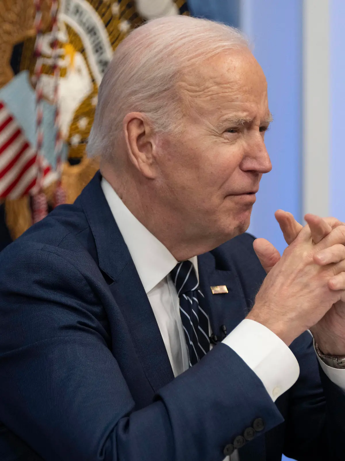 United States President Joe Biden meets with researchers and patients to discuss ARPA-H, a new health research agency dealing with curing cancer and other health innovations in the South Court Auditorium at the White House in Washington, DC on Friday March 18, 2022. PUBLICATIONxNOTxINxUSA Copyright: xChrisxKleponisx/xCNPx/MediaPunchx 