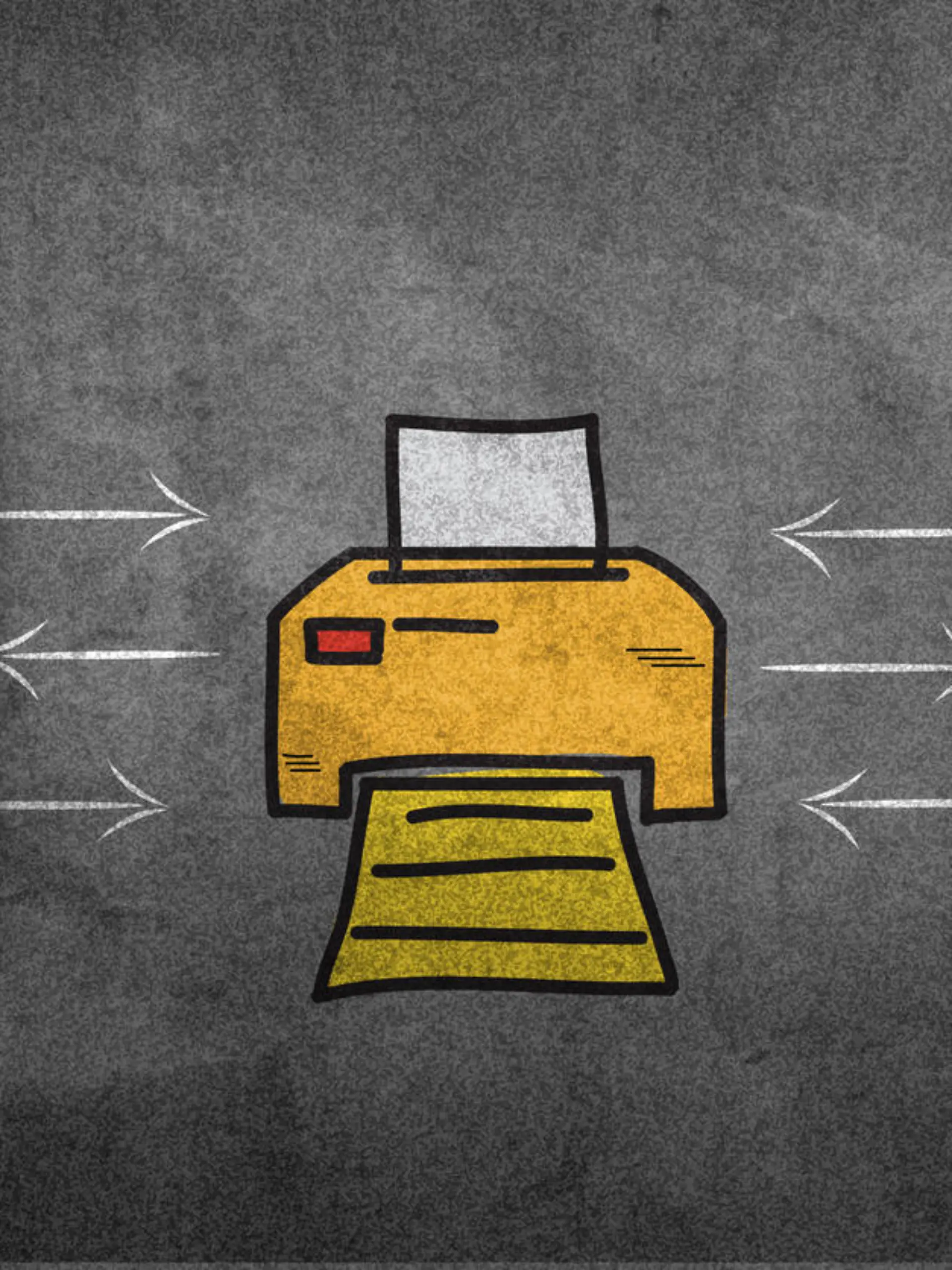 Online data sharing using laptop and mobile phone with printer icon