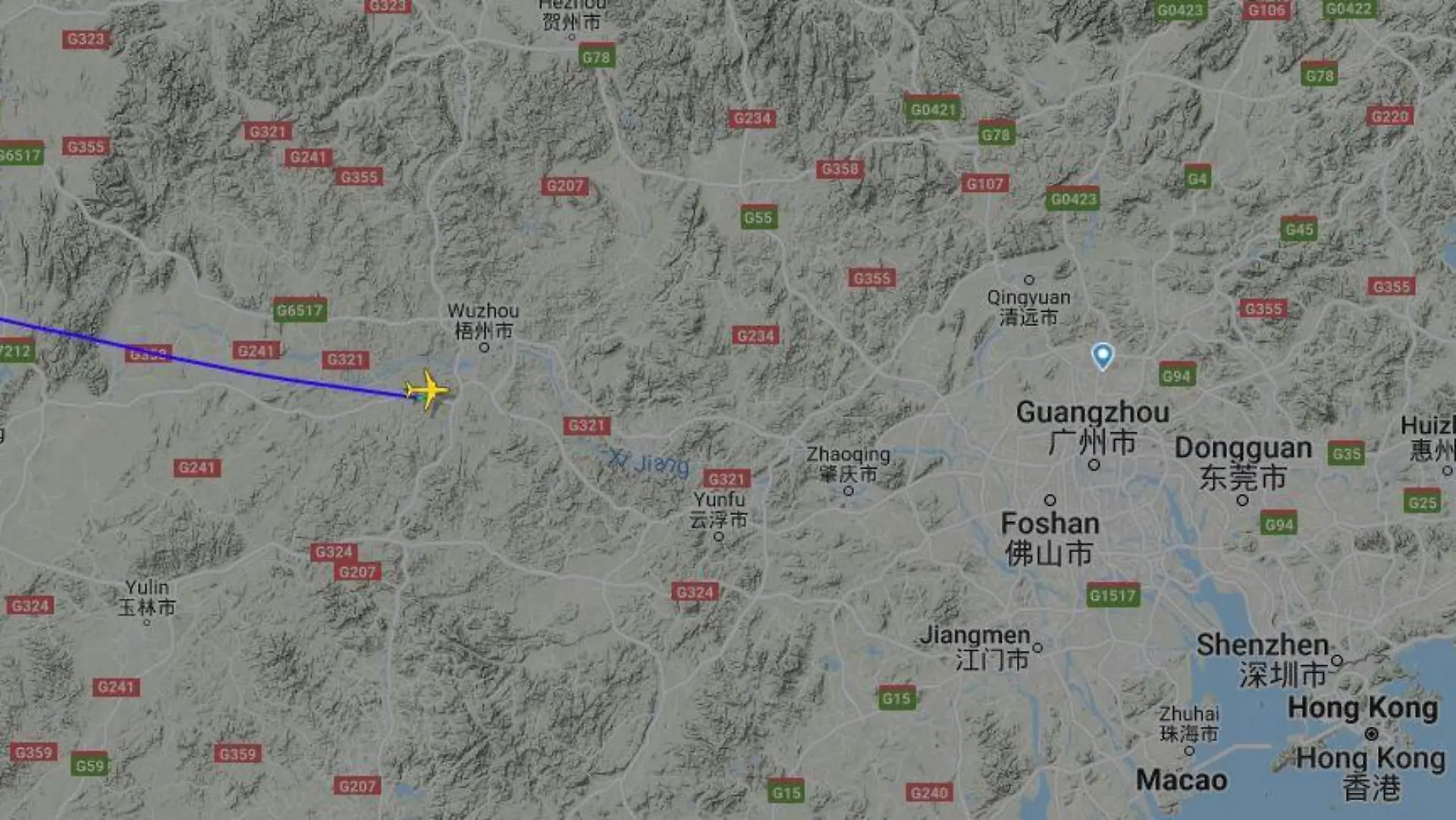 Die Boeing 737 der Fluggesellschaft China Eastern Airlines sackte aus mehr als 8000 Metern in die Tiefe. Das Unglück passierte in einer entlegenen, hügeligen Gegend nahe der Stadt Wuzhou in der südchinesischen Region Guangxi..