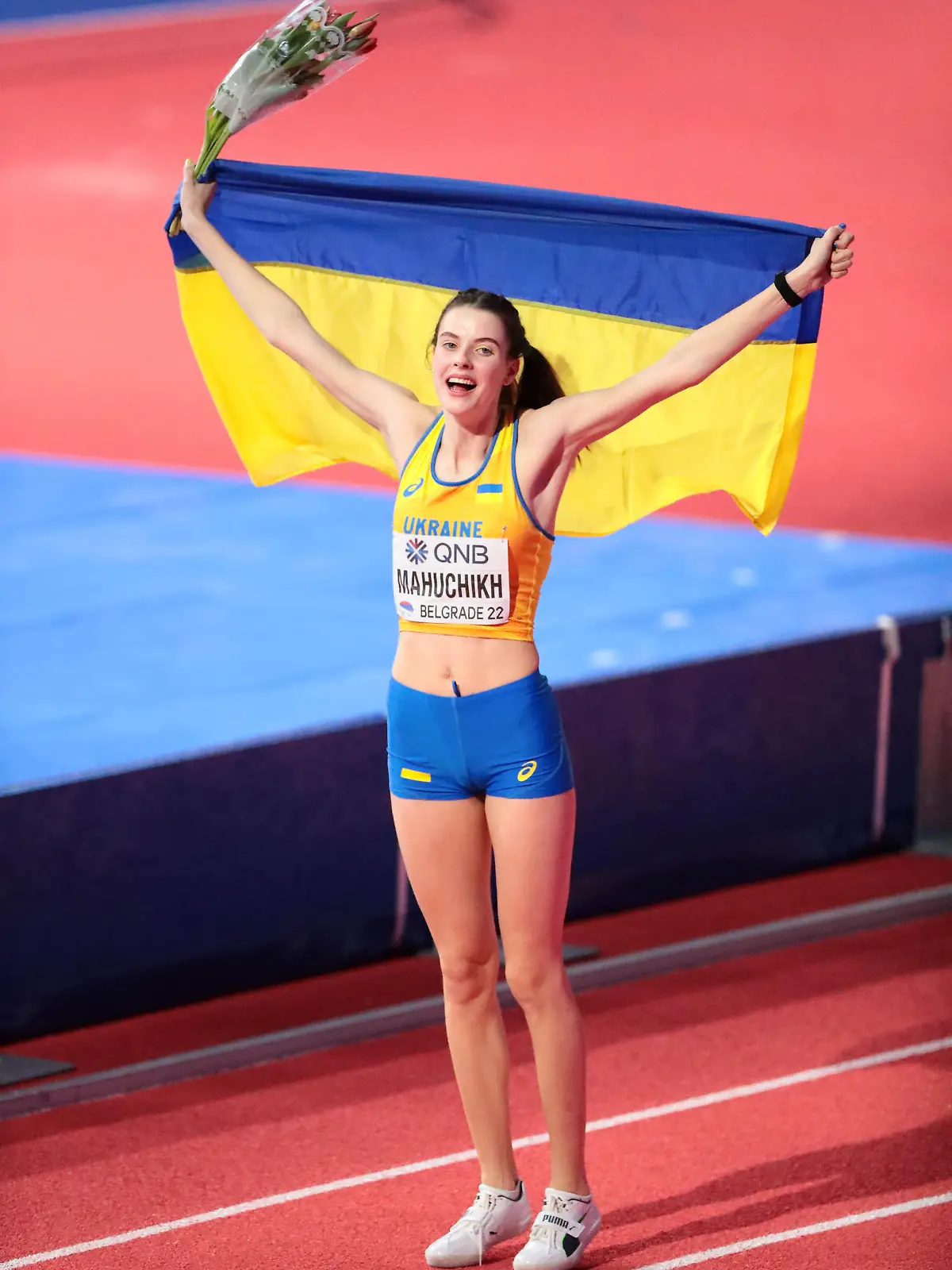 ©STADION-ACTU/STADION ACTU/MAXPPP - 19/03/2022 ; ; - THLETISME 19 mars 2022 Championnats du monde en salle indoor Belgrade Yaroslava Mahuchikh High Jump
