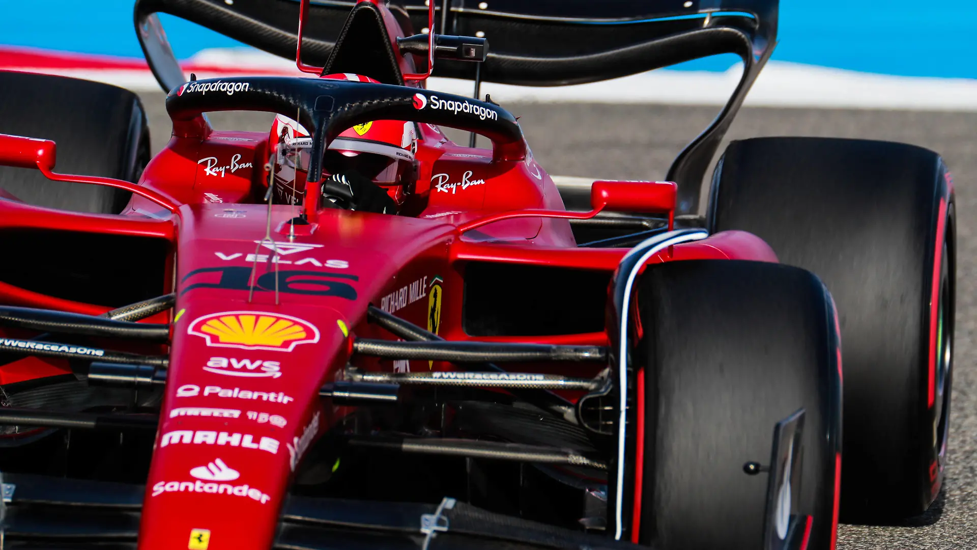 Formula 1 2022: Bahrain GP BAHRAIN INTERNATIONAL CIRCUIT, BAHRAIN - MARCH 19: Charles Leclerc, Ferrari F1-75 during the Bahrain GP at Bahrain International Circuit on Saturday March 19, 2022 in Sakhir, Bahrain. Photo by Steven Tee / LAT Images Images PUBLICATIONxINxGERxSUIxAUTxHUNxONLY GP2201_140342_1ST5636