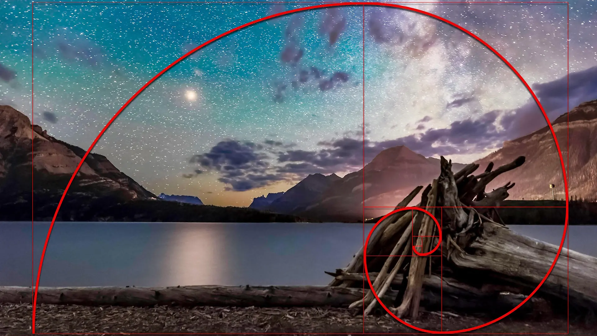 Der Vordergrund wurde anhand der Fibonacci-Spirale ausgerichtet.