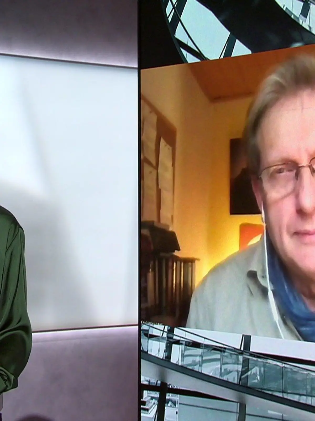 Nele Balgo spricht mit Prof. Gerhard Trabert