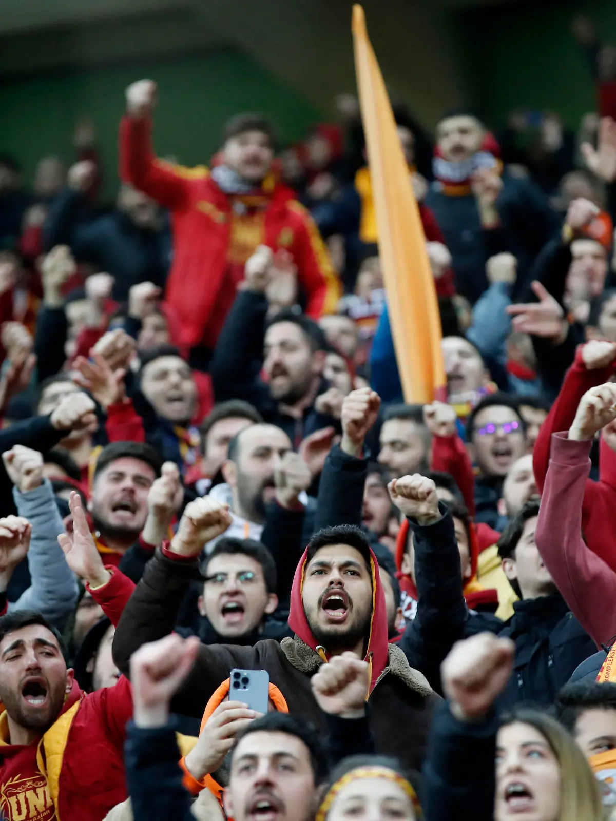 Soccer Football - Europa League - Round of 16 Second Leg - Galatasaray v FC Barcelona - Turk Telekom Stadium, Istanbul, Turkey - March 17, 2022  Galatasaray fans in the stands before the match REUTERS/Murad Sezer
