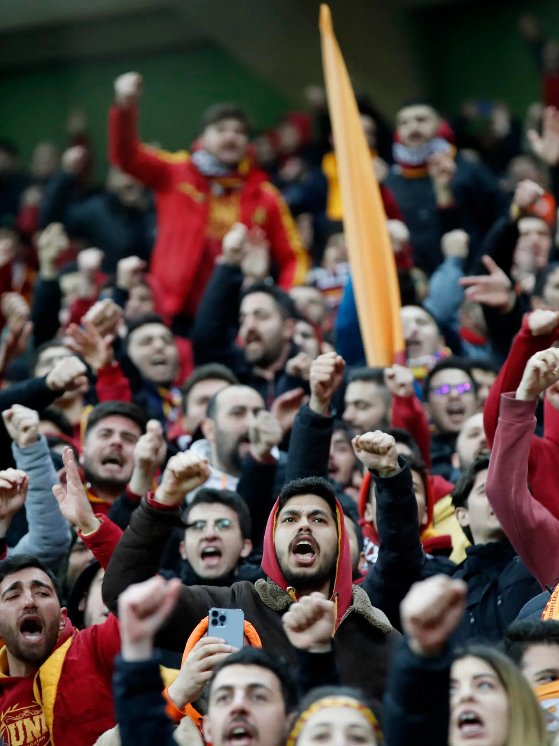 Soccer Football - Europa League - Round of 16 Second Leg - Galatasaray v FC Barcelona - Turk Telekom Stadium, Istanbul, Turkey - March 17, 2022  Galatasaray fans in the stands before the match REUTERS/Murad Sezer