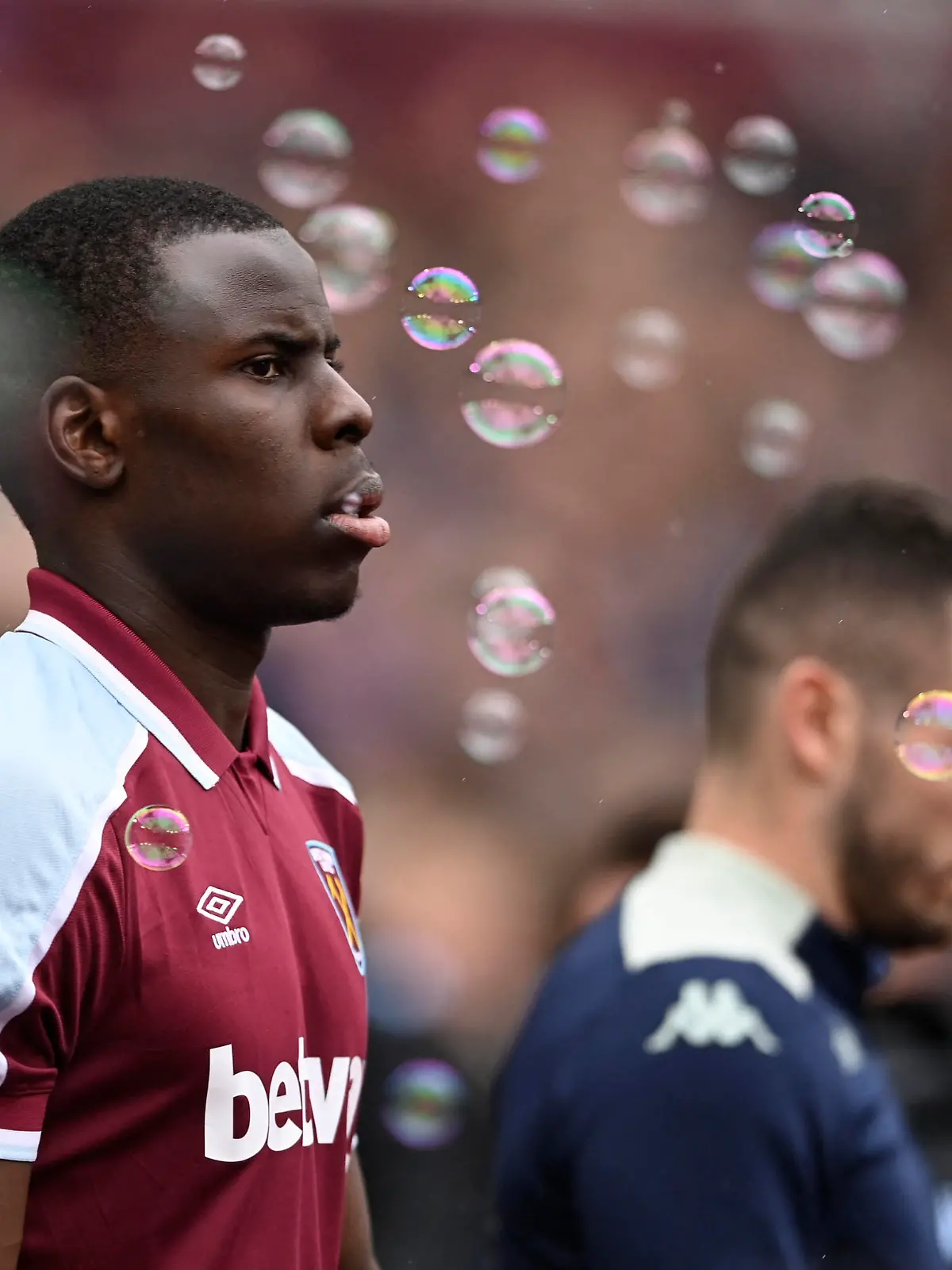 Soccer Football - Premier League - West Ham United v Aston Villa - London Stadium, London, Britain - March 13, 2022 West Ham United's Kurt Zouma before the match REUTERS/Tony Obrien EDITORIAL USE ONLY. No use with unauthorized audio, video, data, fixture lists, club/league logos or 'live' services. Online in-match use limited to 75 images, no video emulation. No use in betting, games or single club /league/player publications.  Please contact your account representative for further details.