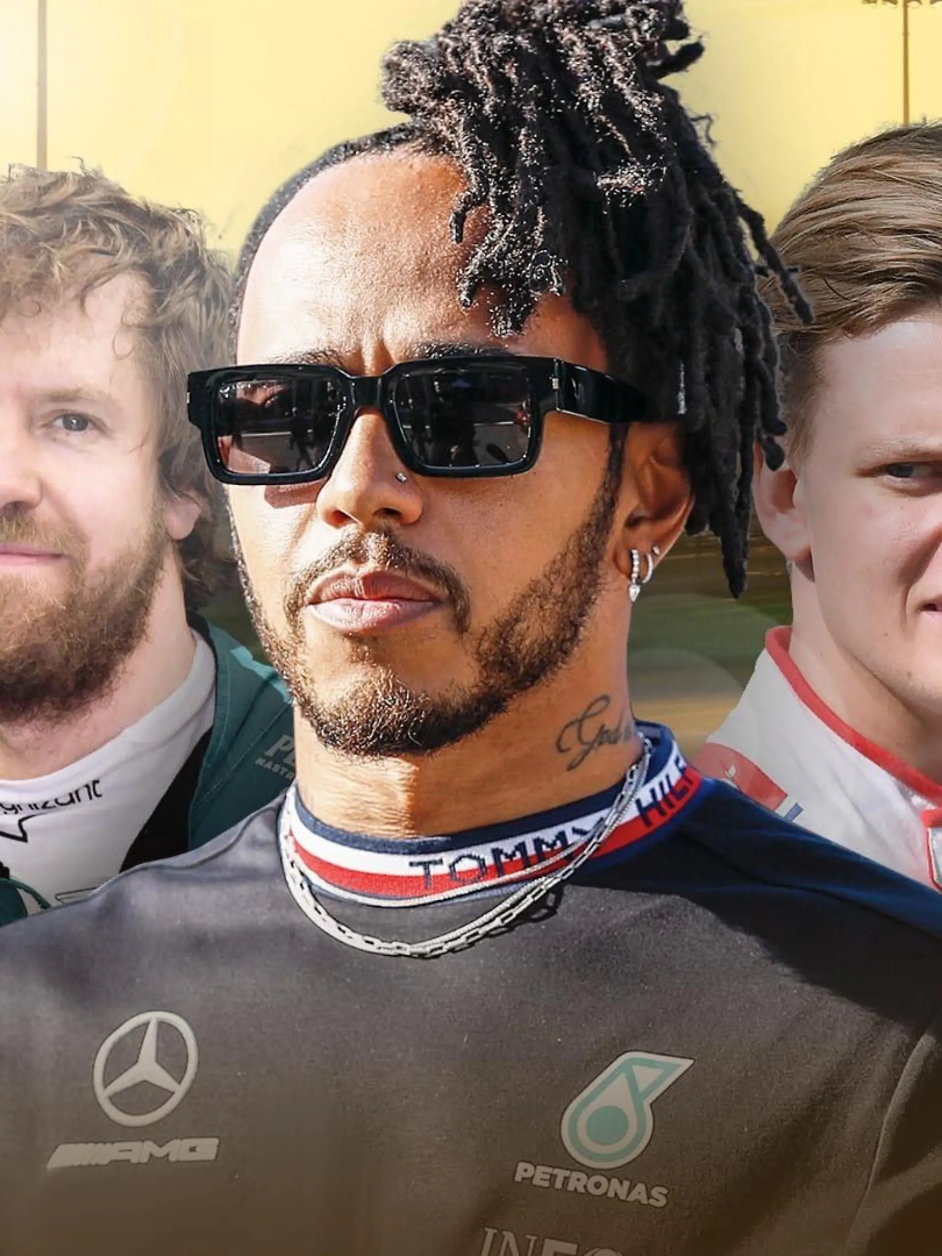 Lewis Hamilton (m.) ist auch 2022 ein Favorit auf dem WM-Titel.