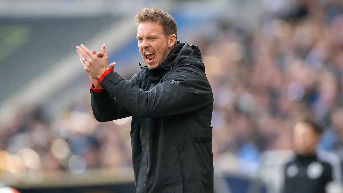 Julian Nagelsmann FC Bayern Muenchen, Chef-Trainer, positive Emotionen, Geste, gestikuliert, GER, TSG 1899 Hoffenheim vs. FC Bayern Muenchen, Fussball, Bundesliga, 26. Spieltag, Spielzeit 2021/2022, 12.03.2022, DFB/DFL regulations prohibit any use of photographs as image sequences and/or quasi-video., GER, TSG 1899 Hoffenheim vs. FC Bayern Muenchen, Fussball, Bundesliga, 26. Spieltag, Spielzeit 2021/2022, 12.03.2022 Sinsheim *** Julian Nagelsmann FC Bayern Muenchen, head coach , positive emotions, gesture, gestures, GER, TSG 1899 Hoffenheim vs FC Bayern Muenchen, Football, Bundesliga, 26 Spieltag, Spielzeit 2021 2022, 12 03 2022, DFB DFL regulations prohibit any use of photographs as image sequences and or quasi video , GER, TSG 1899 Hoffenheim vs FC Bayern Muenchen, Football, Bundesliga, 26 Spieltag, Spielzeit 2021 2022, 12 03 2022 Sinsheim Copyright: xEibner-Pressefoto/SaschaxWaltherx EP_EER