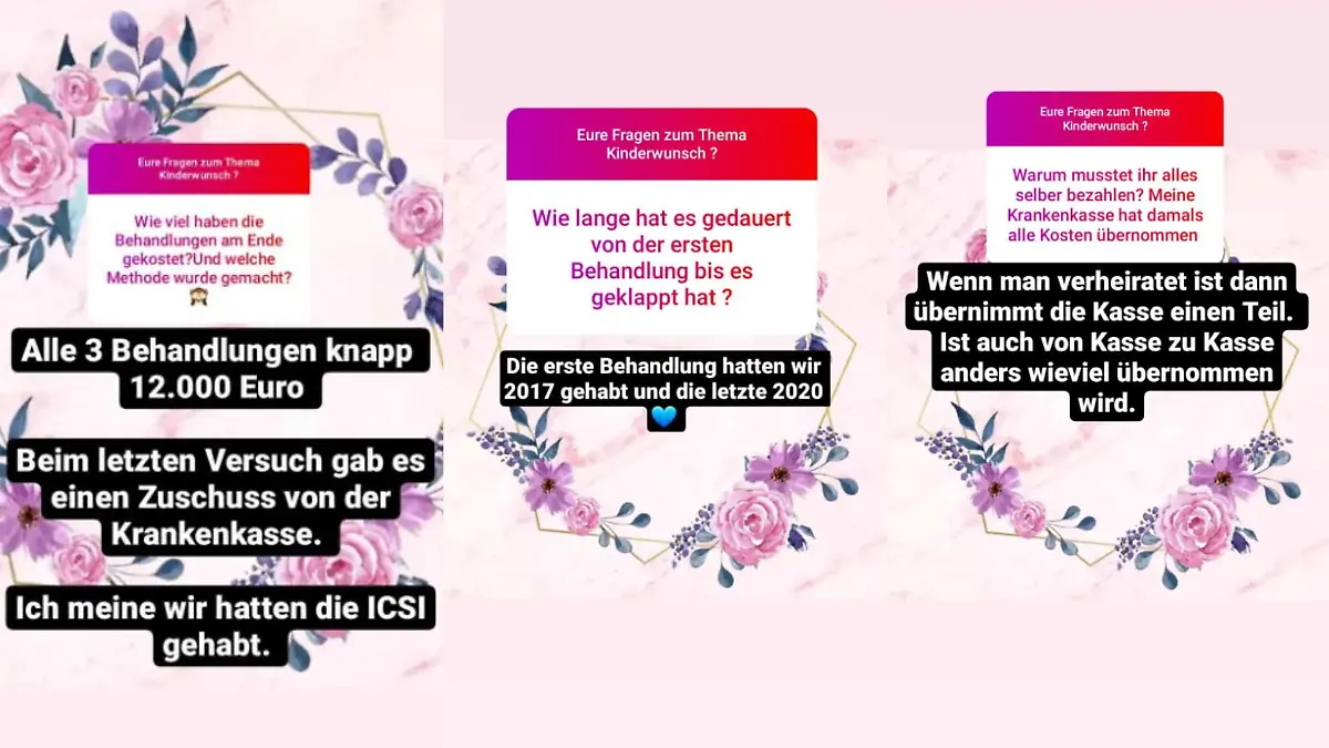 Sarafina Wollny beantwortet bei Instagram Fragen zum Thema Kinderwunsch.