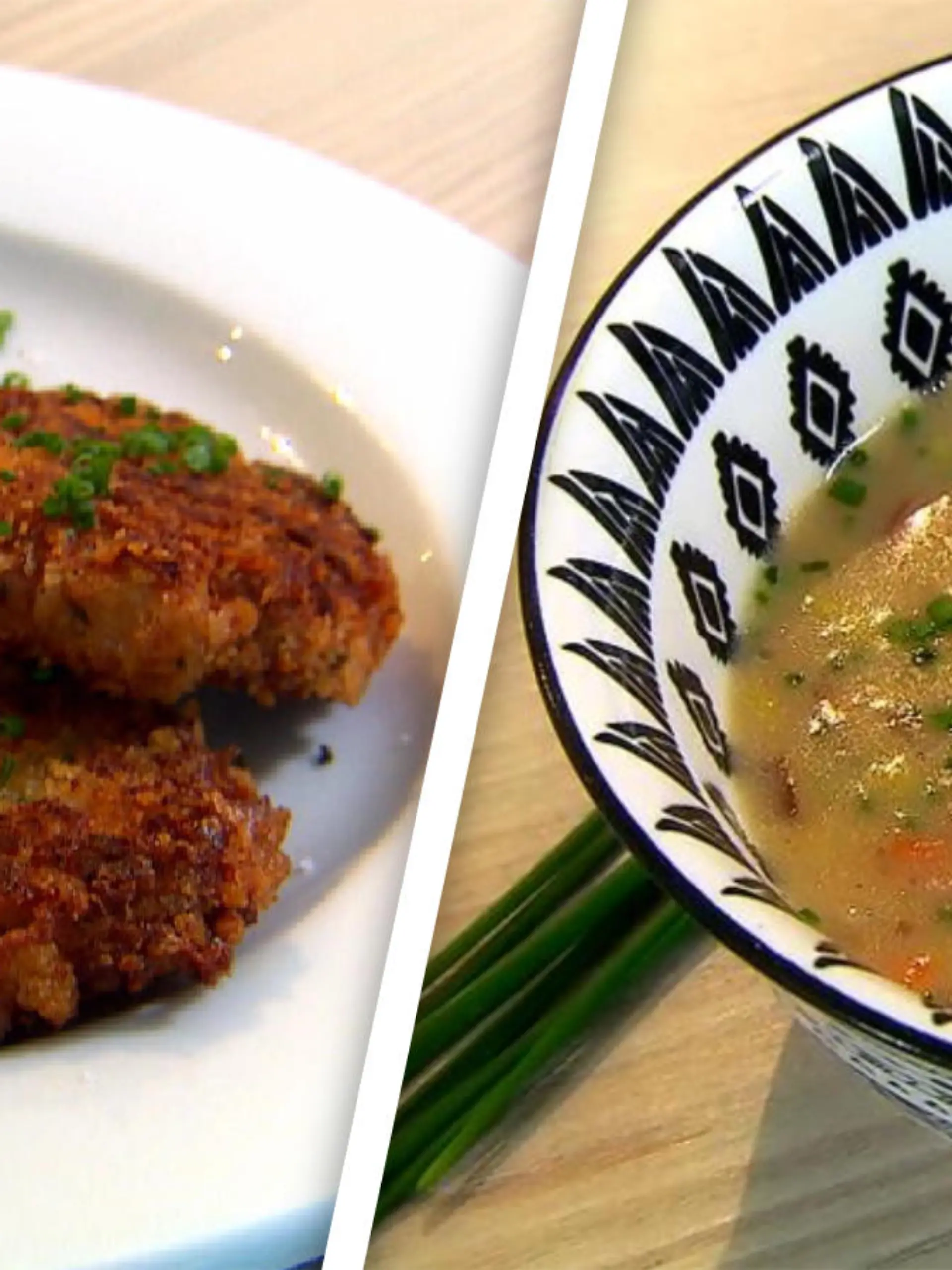 Kaspressknödel und Kartoffelsuppe aus Resten
