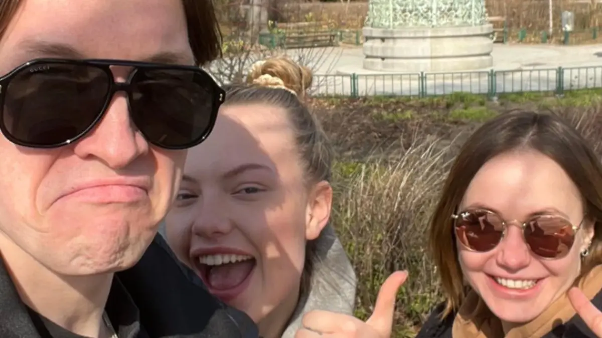 Haben Spaß in Österreich: Evgeny Vinokurov mit Ehefrau Nina und Cheyenne Ochsenknecht