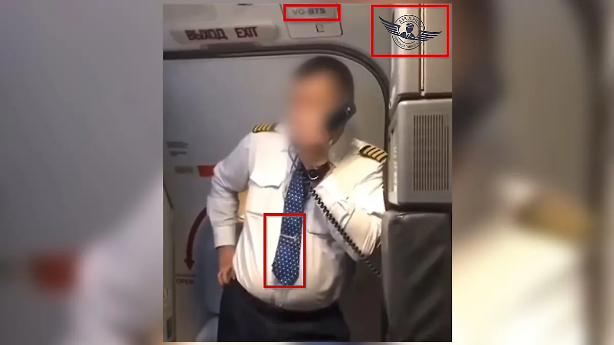 Russischer Pilot, der sich im Flugzeug gegen den Ukraine-Krieg ausspricht