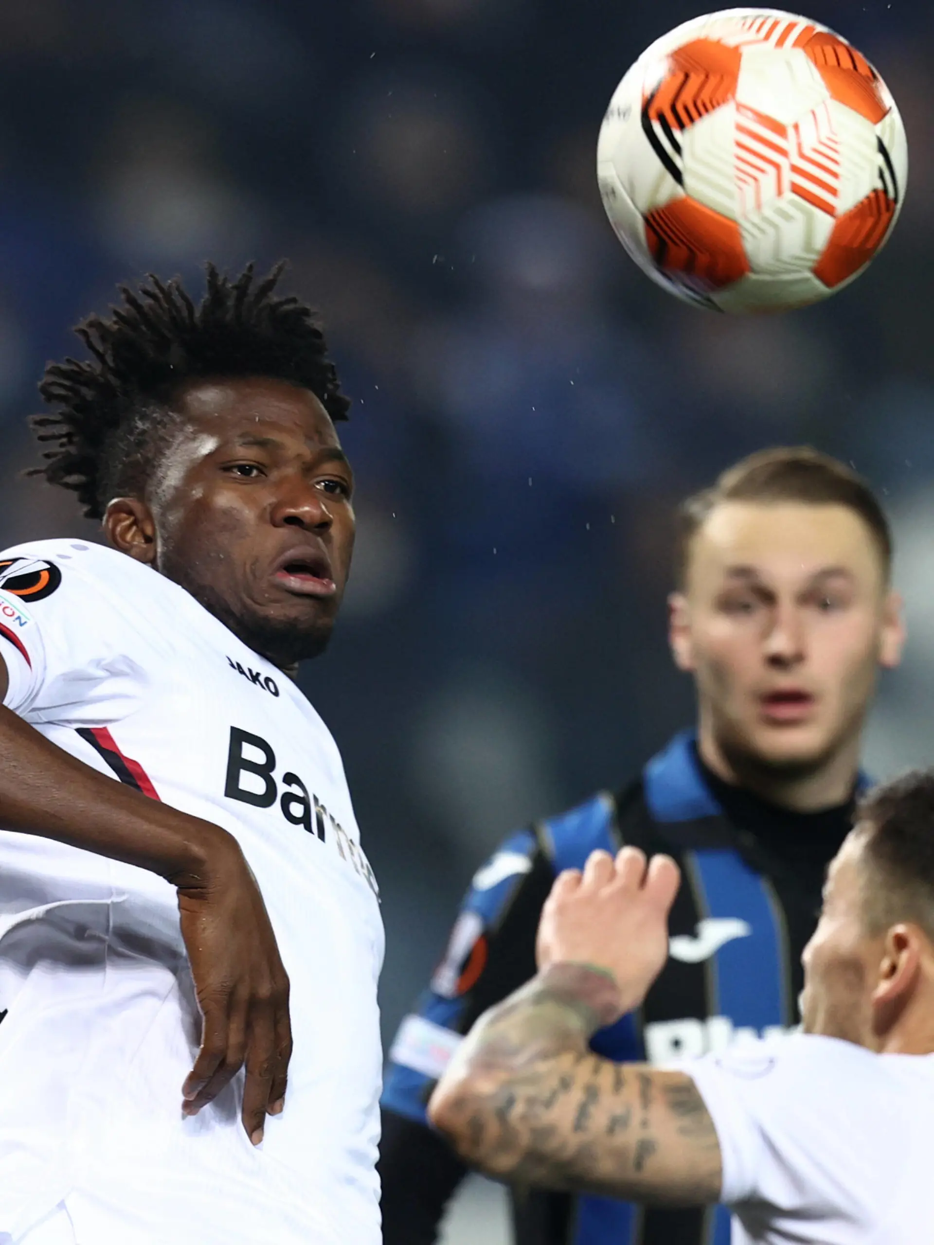  Edmond Tapsoba Bayer 04 Leverkusen during Atalanta BC vs Bayer Leverkusen, football Europa League match in Bergamo, Italy, March 10 2022 PUBLICATIONxNOTxINxITA Copyright: xFrancescoxScaccianocex/xipa-agenx/xx 0