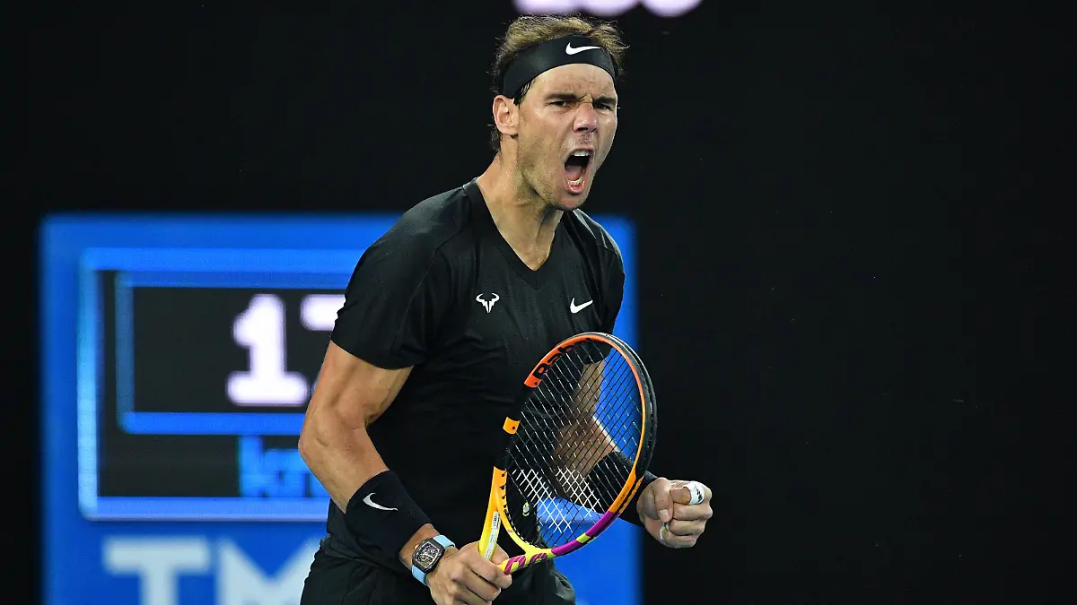  TENNIS MELBOURNE SUMMER SET, Rafael Nadal of Spain reacts during their mens final match against Maxime Cressy of the U.S on Day 7 of the Melbourne Summer Set tennis tournament at Melbourne Park in Melbourne, Sunday, January 9, 2022.  ACHTUNG: NUR REDAKTIONELLE NUTZUNG, KEINE ARCHIVIERUNG UND KEINE BUCHNUTZUNG MELBOURNE VIC AUSTRALIA PUBLICATIONxINxGERxSUIxAUTxONLY Copyright: xJAMESxROSSx 0146987215st