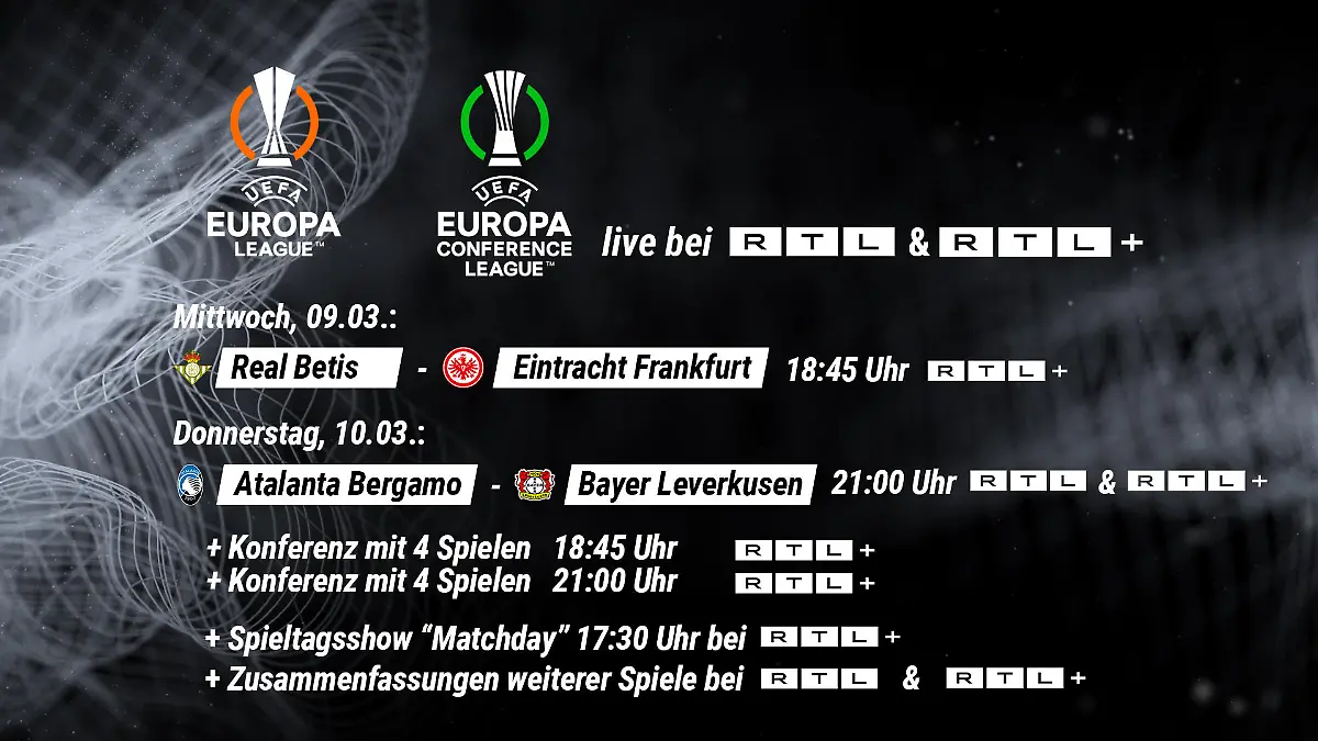 Unser Europapokal-Programm am Mittwoch und Donnerstag.