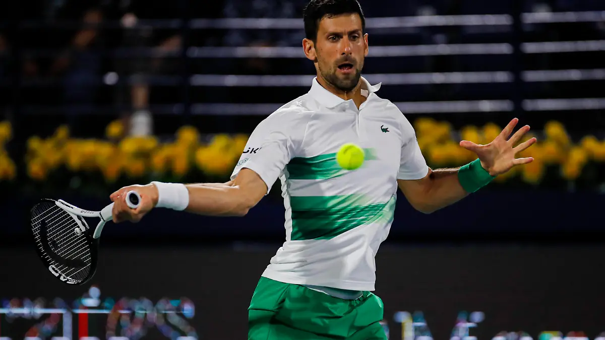 Novak Djokovic SRB - Dubai Duty Free Tennis Championships 2022, ATP500 - Mens Tennis, 24.2.2022, Dubai Dubai Duty Free Tennis Centre, United Arab Emirates, Foto: Mathias Schulz *** Novak Djokovic SRB Dubai Duty Free Tennis Championships 2022, ATP500 Mens Tennis, 24 2 2022, Dubai Dubai Duty Free Tennis Centre , United Arab Emirates, Photo Mathias Schulz
